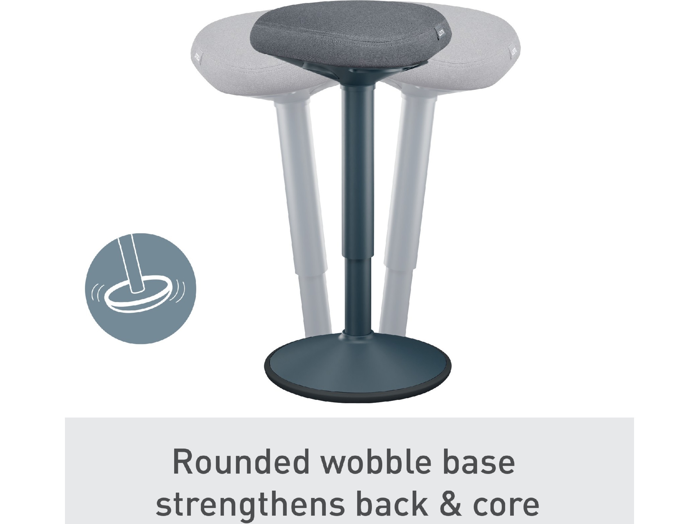 Leitz Ergo Active Balansstol med komfortsits, justerbar höjd 57-82 cm Kontorsstolar