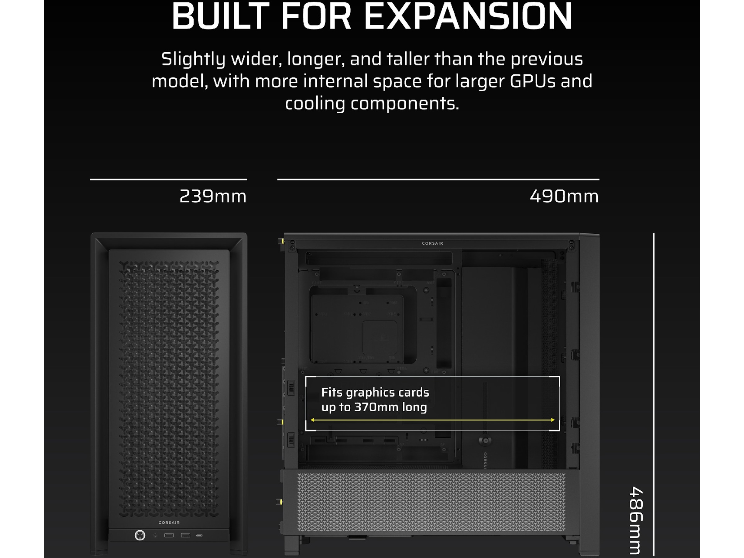Corsair FRAME 4000D Mid-Tower (svart) Midi tower