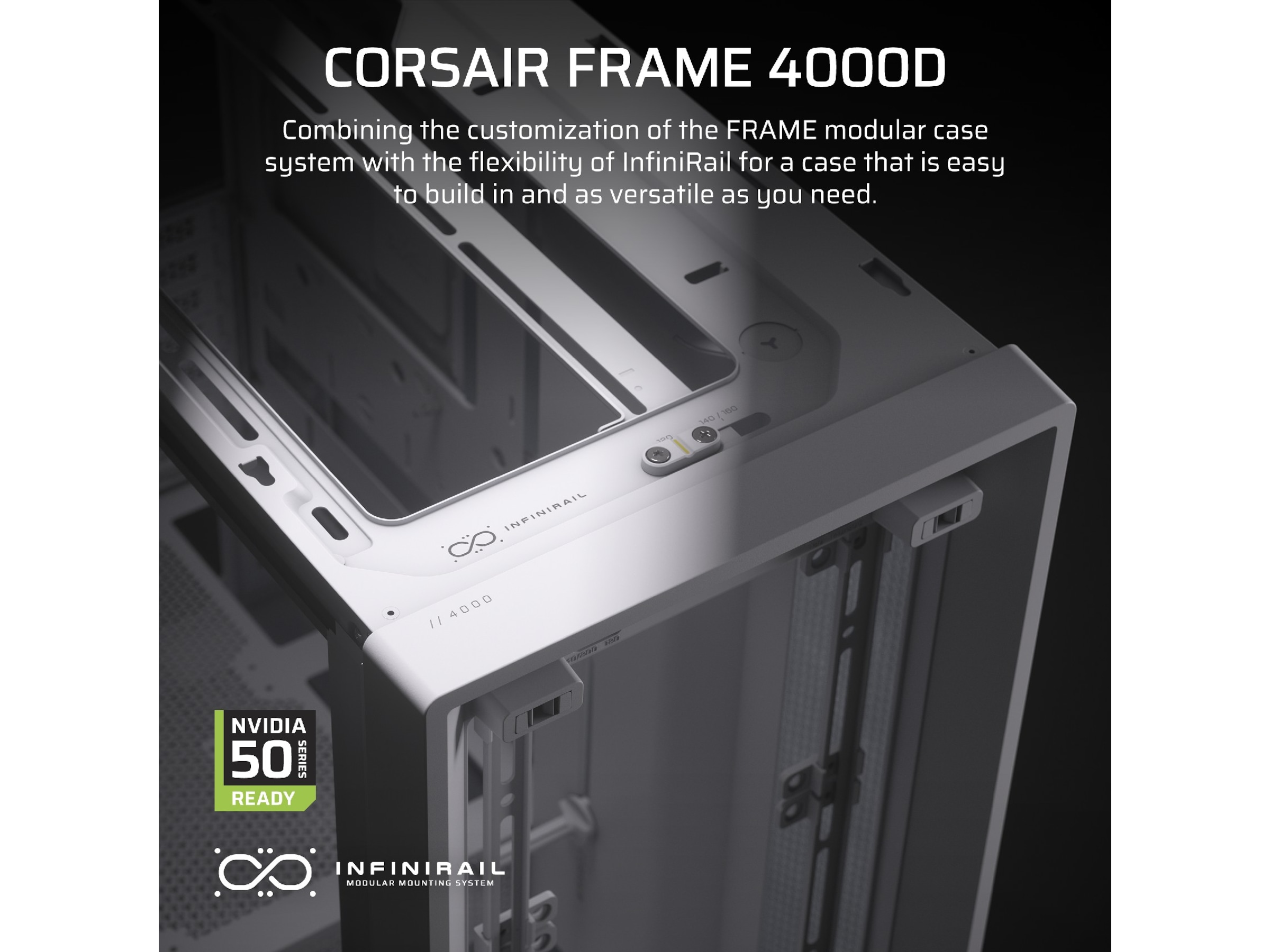 Corsair FRAME 4000D Mid-Tower (vit) Midi tower