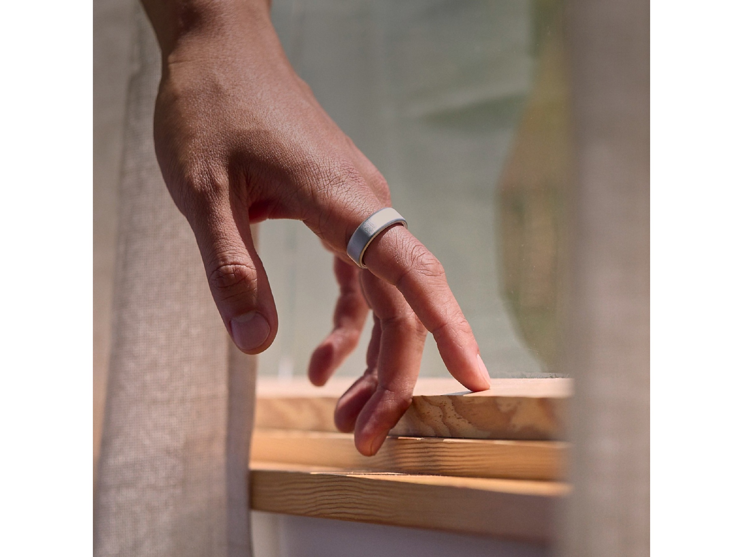 Oura Ring 4 Smart Ring str. 6 (borstad silver) Smart ring