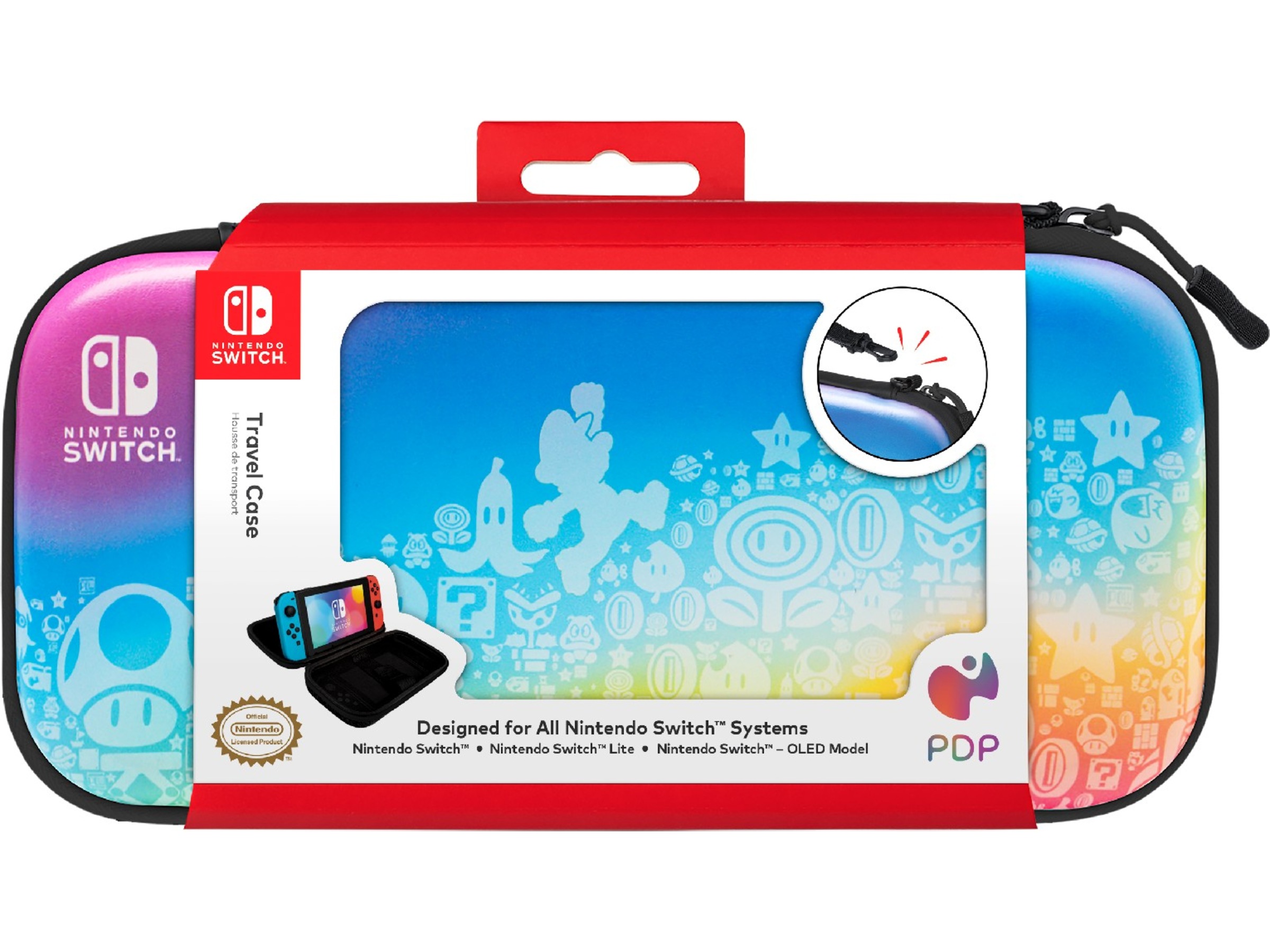 PDP Slim Deluxe Travel Case - Star Spectrum Tillbehör till spelkonsoler