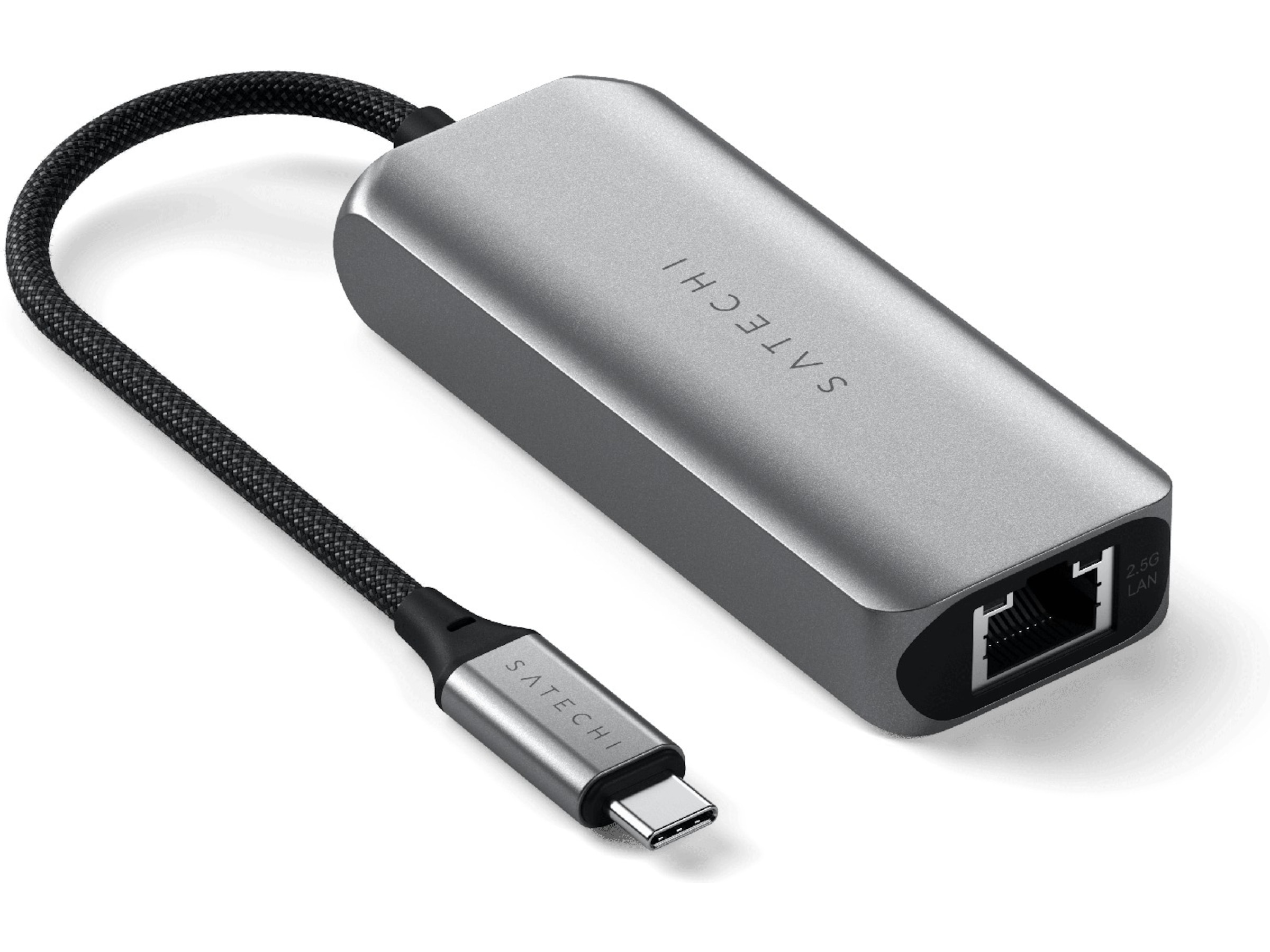 Satechi 4-in-1 USB-C och Ethernet docking (rymdgrå) Dockningsstation och USB-hub
