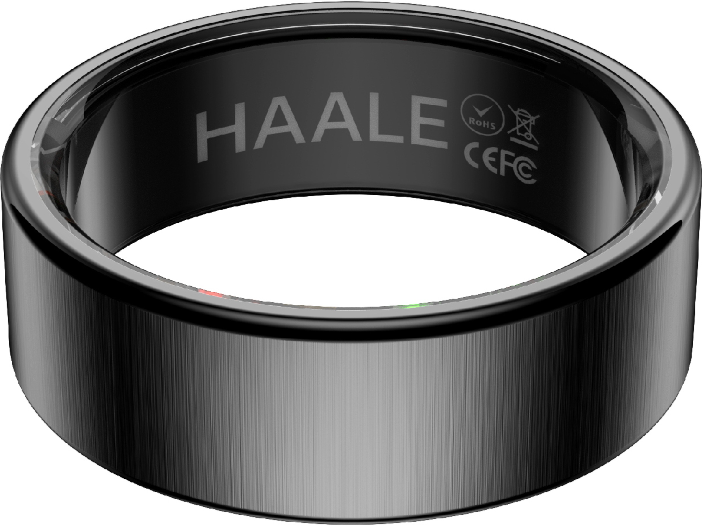 Haale II Smart Ring str. 8 (matt svart) Smart ring