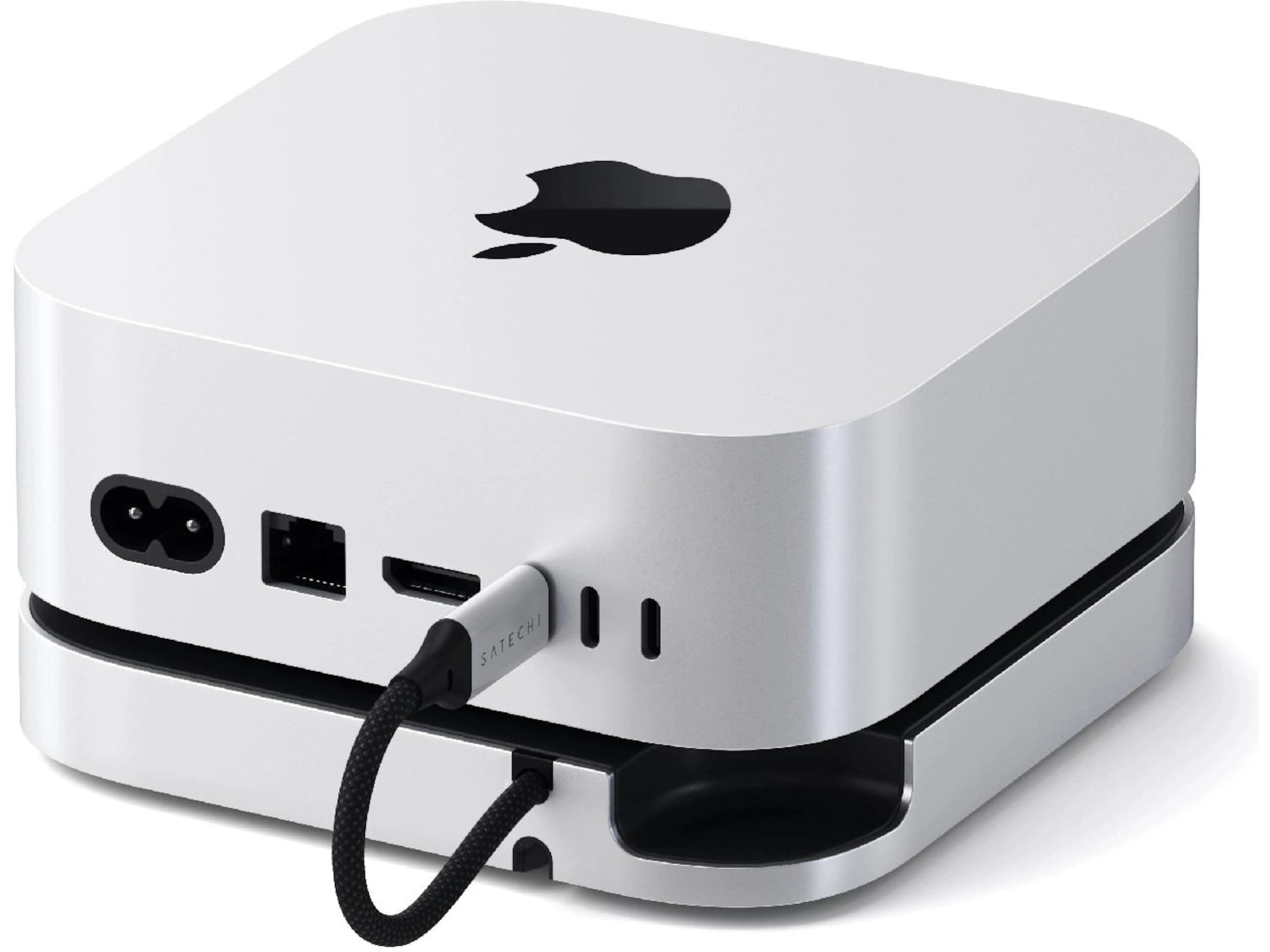 Satechi Mac Mini M4 Stand & Hub (silver) Dockningsstation och USB-hub
