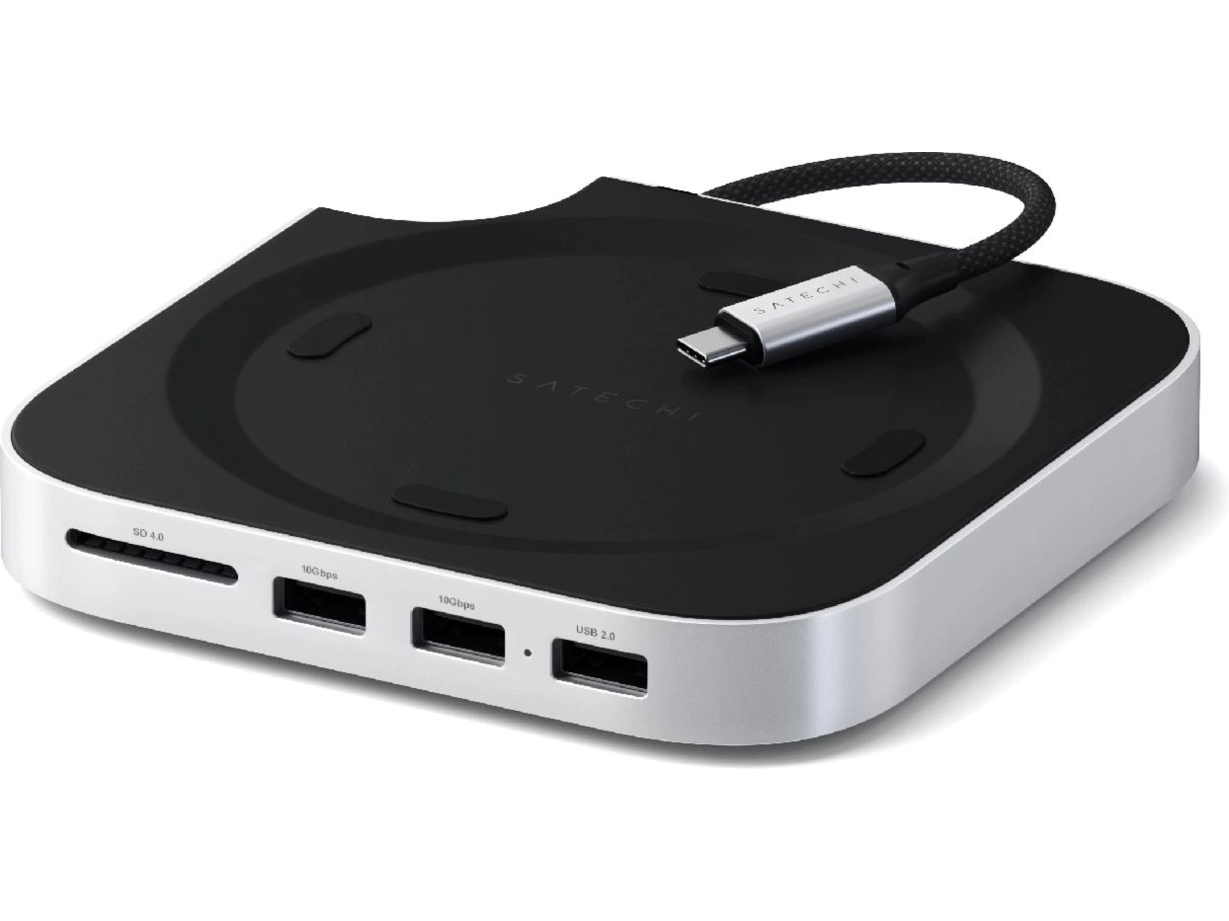 Satechi Mac Mini M4 Stand & Hub (silver) Dockningsstation och USB-hub