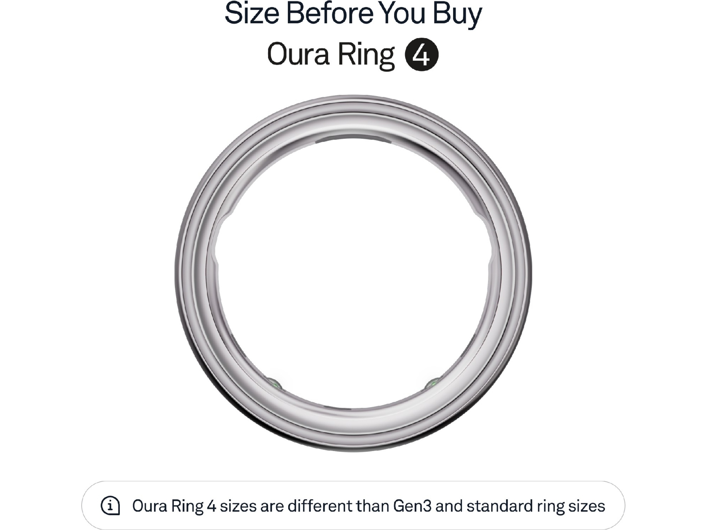 Oura Ring 4 Smart Ring str. 6 (silver) -B-Grade Demo tillbehör till mobiler & smartwatches