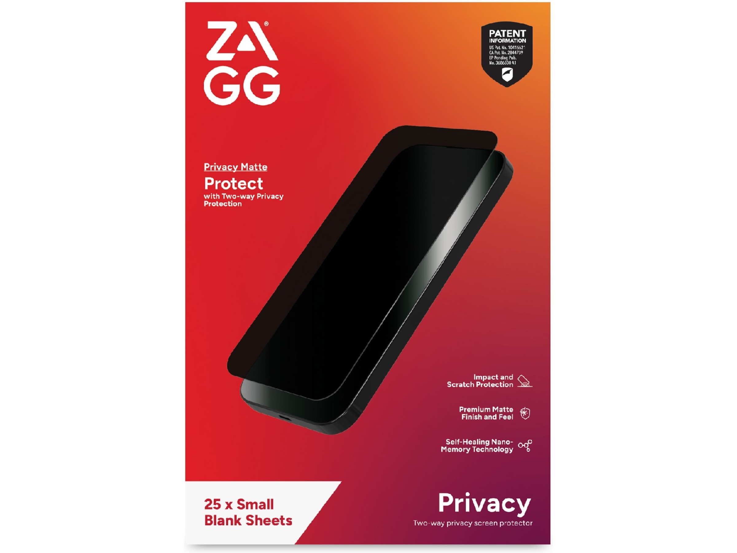ZAGG Privacy Matte Smartphone skärmskydd Skärmskydd mobiltelefon