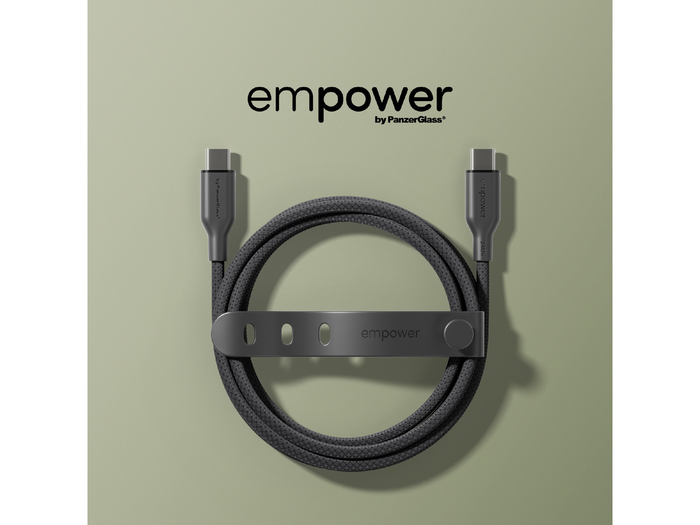 PanzerGlass Racing 60W USB-C kabel, 2m (svart) USB-kablar