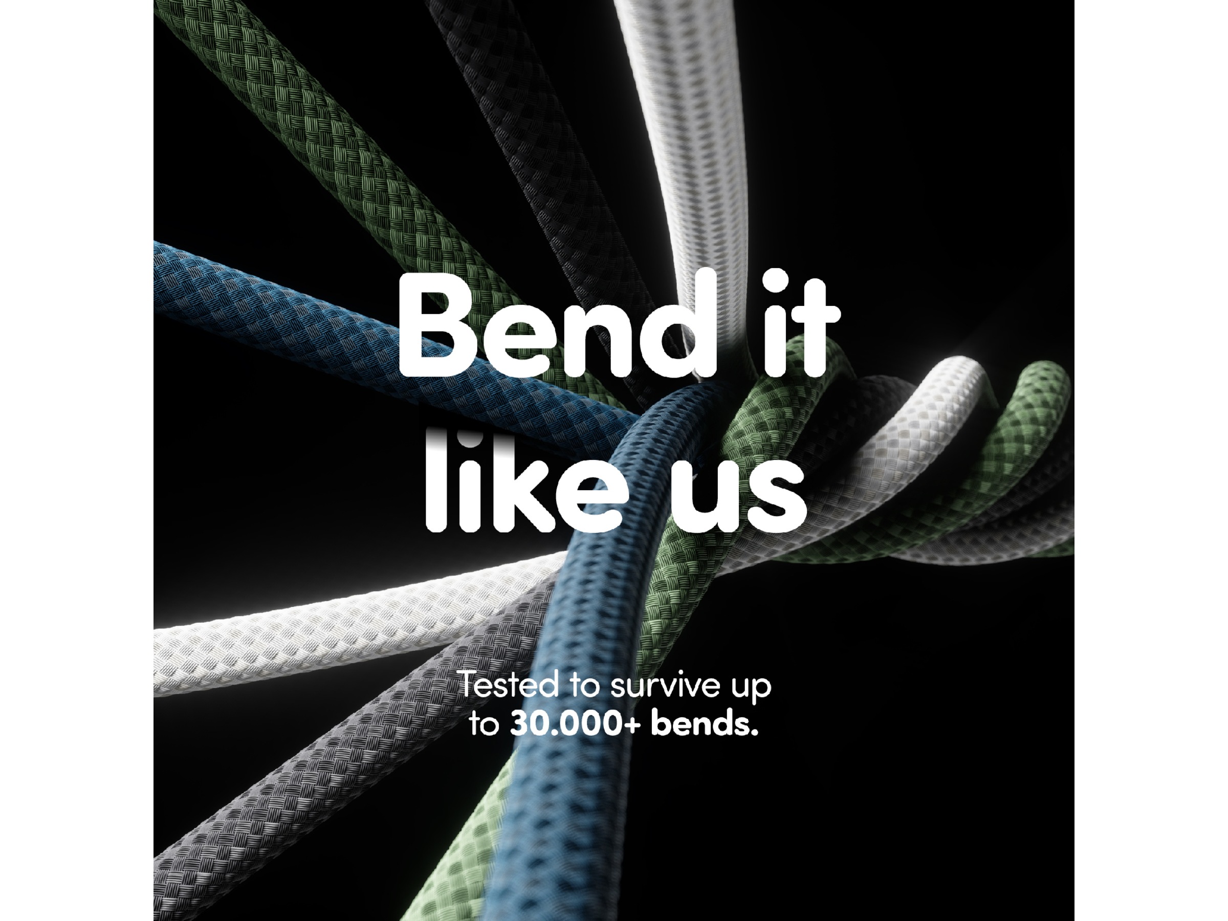 PanzerGlass Racing 60W USB-C kabel, 2m (svart) USB-kablar