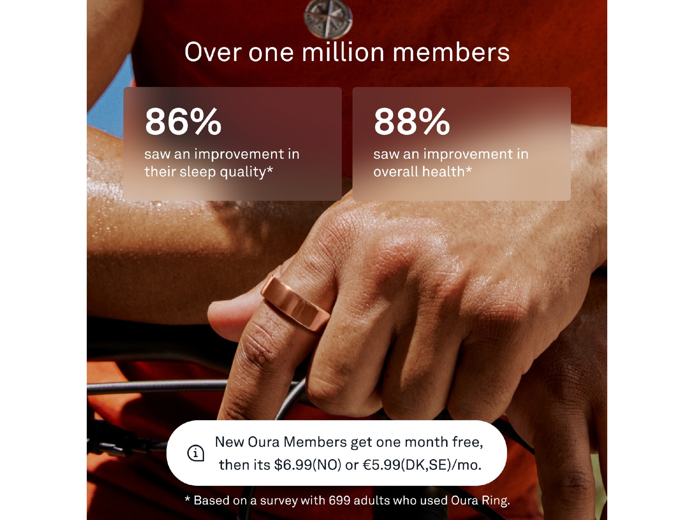 Oura Ring 4 Smart Ring str. 6 (roseguld) -B-Grade Demo tillbehör till mobiler & smartwatches