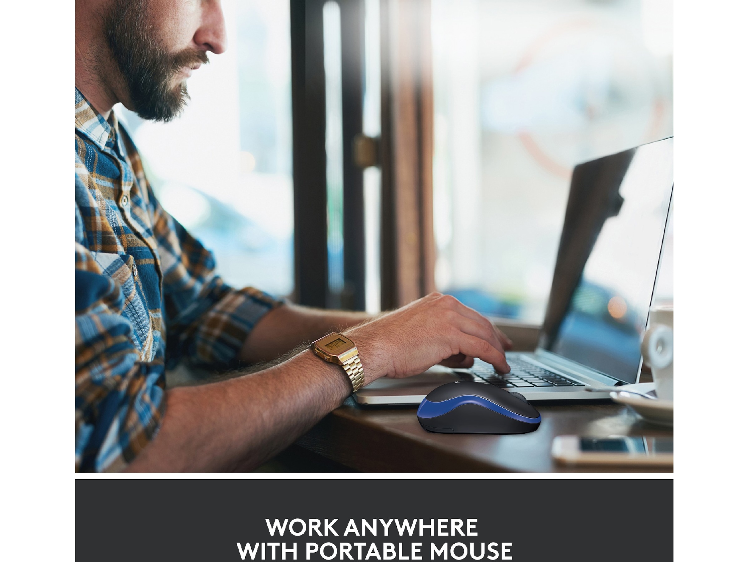 Logitech M185 Trådlös Mus Blå Mus