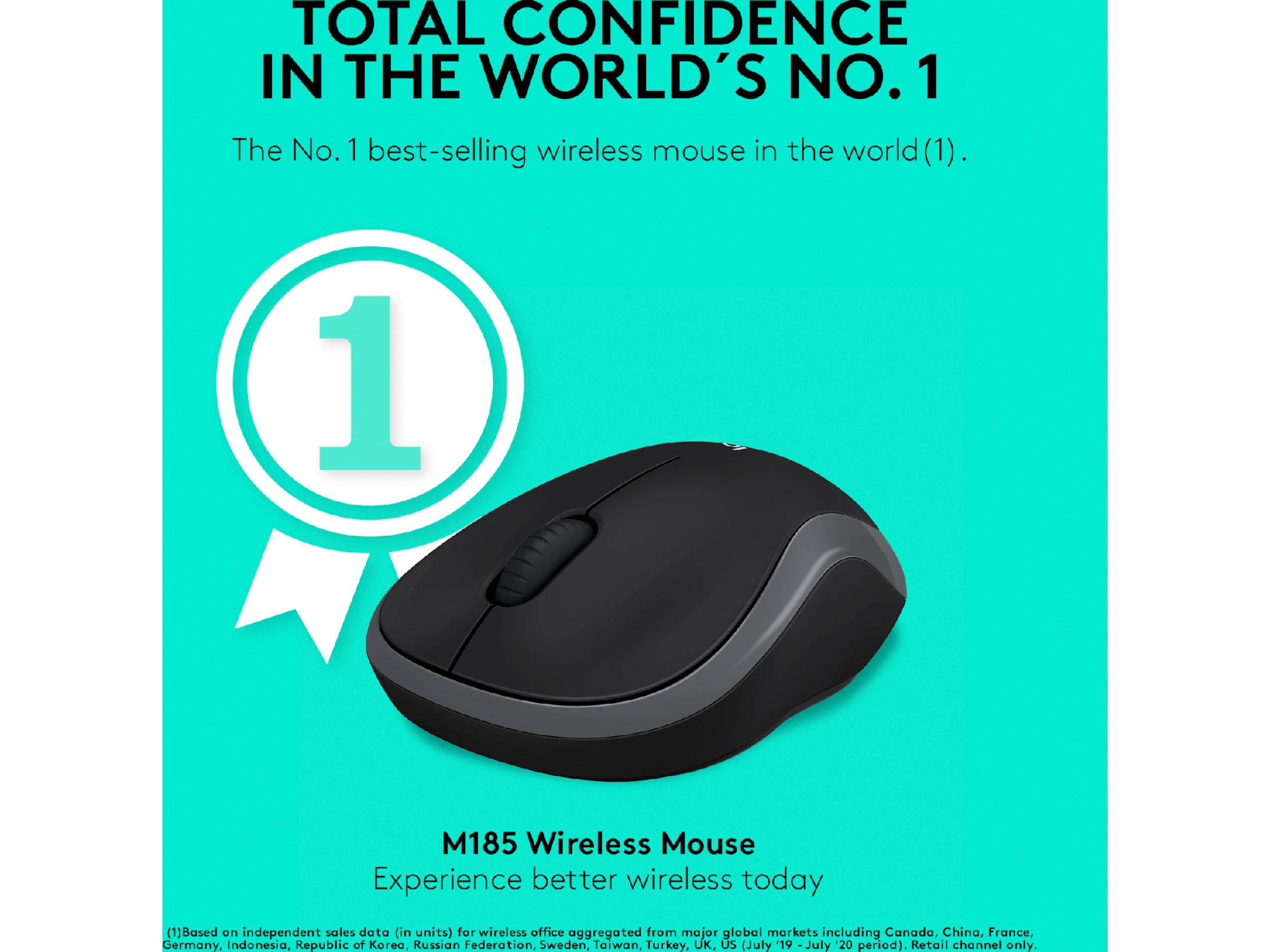 Logitech M185 Trådlös Mus Swift Grey Mus