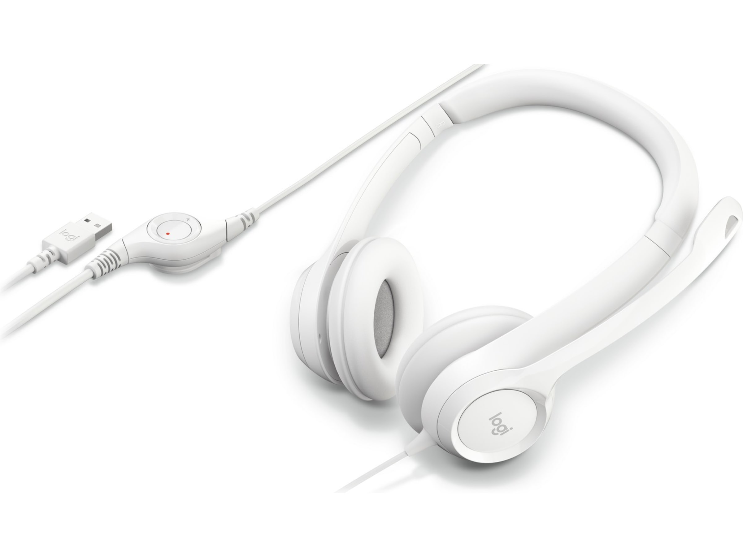 Logitech H390 USB PC headset (off-white) Headset