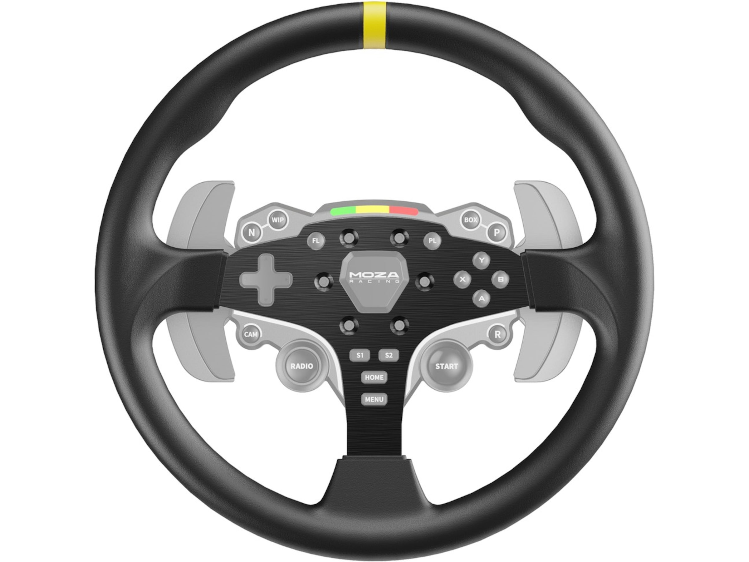 Moza Racing 12-inch Round Wheel Mod for ES Ratt och pedaler