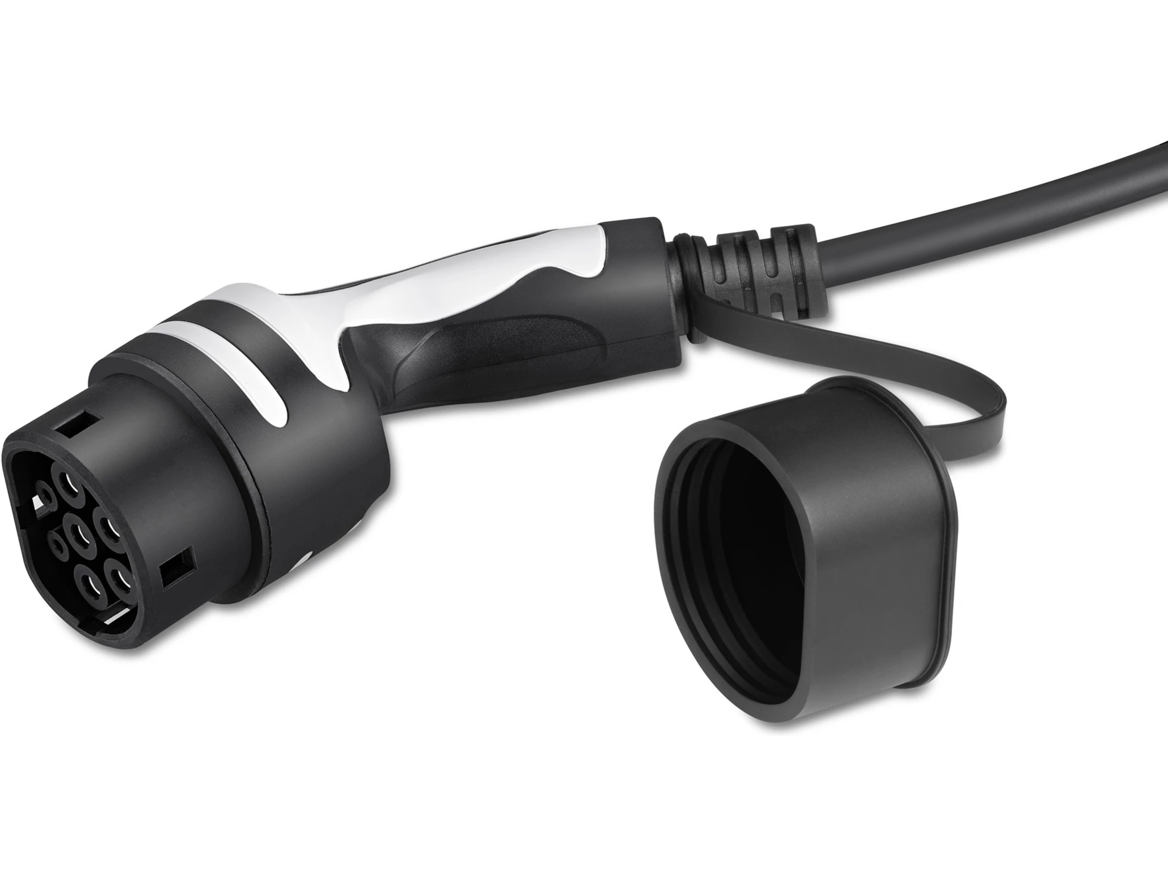 Freev EV-Charge 3000 Typ 2 laddningskabel 5m (svart/vit) Elektriska billaddningskablar