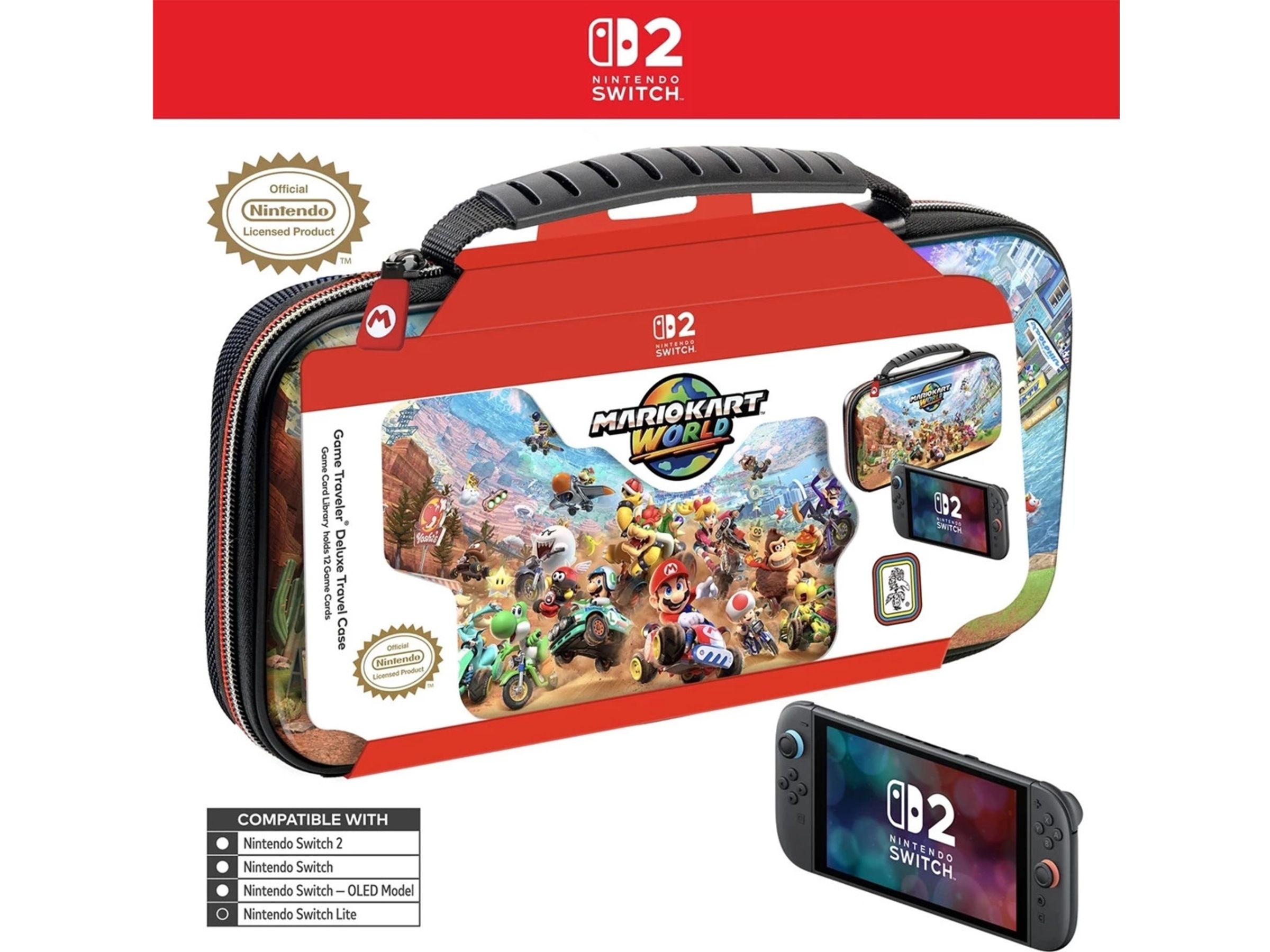 NS2 Deluxe Travel Case NS212 (Mario Kart World) Tillbehör till spelkonsoler