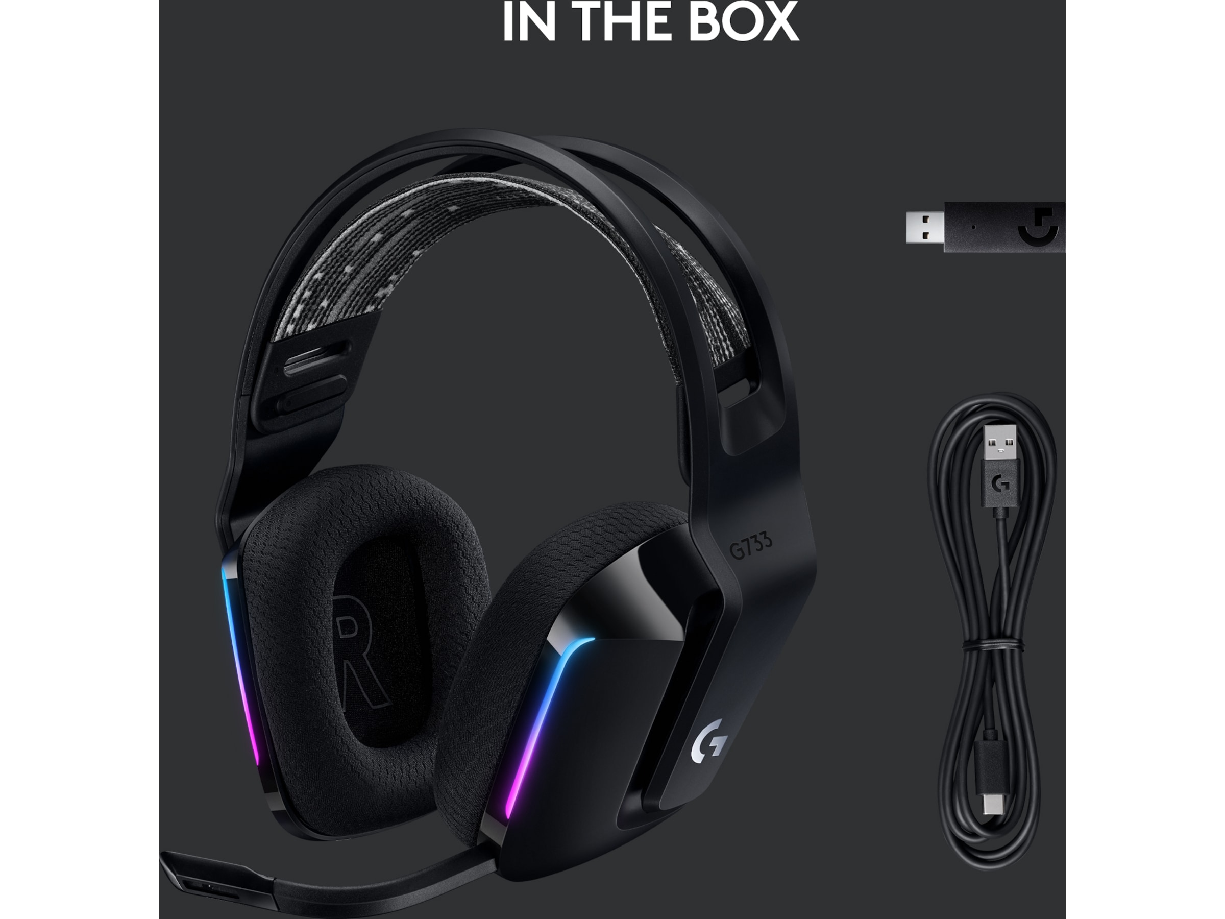 Logitech G733 LIGHTSPEED Trådlöst Gaming Headset (svart) Gamingheadset