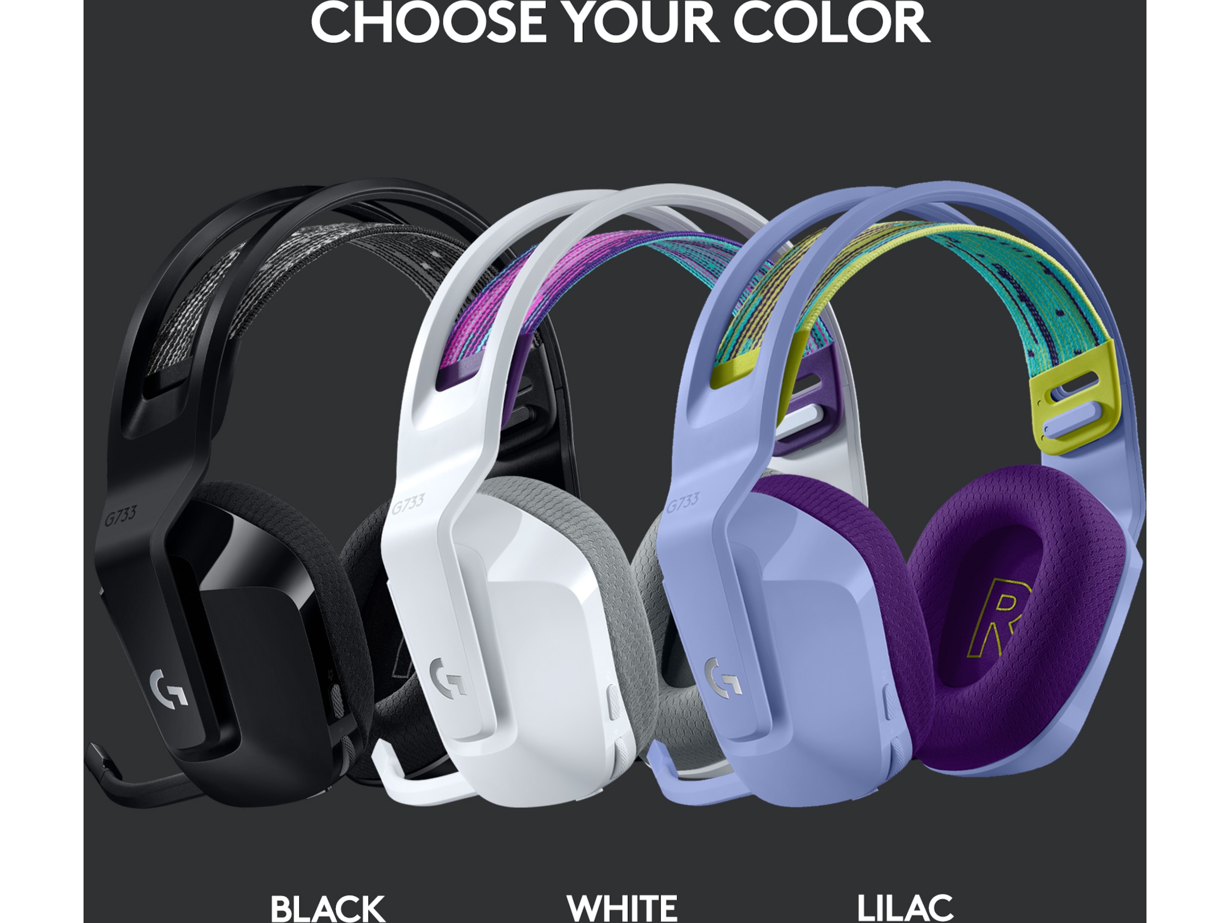 Logitech G733 LIGHTSPEED Trådlöst Gaming Headset (svart) Gamingheadset