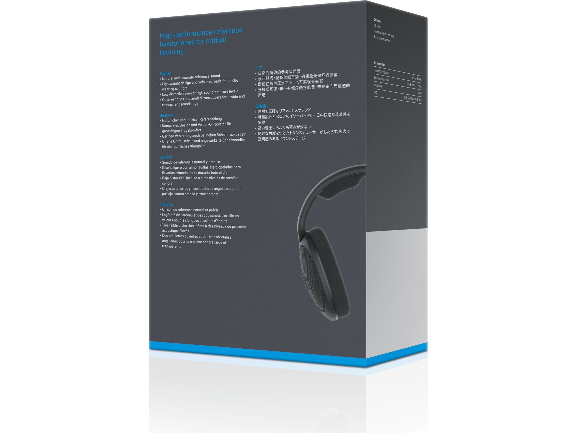 Sennheiser HD 560S hörlurar med sladd, Over-Ear (svart) Hörlurar