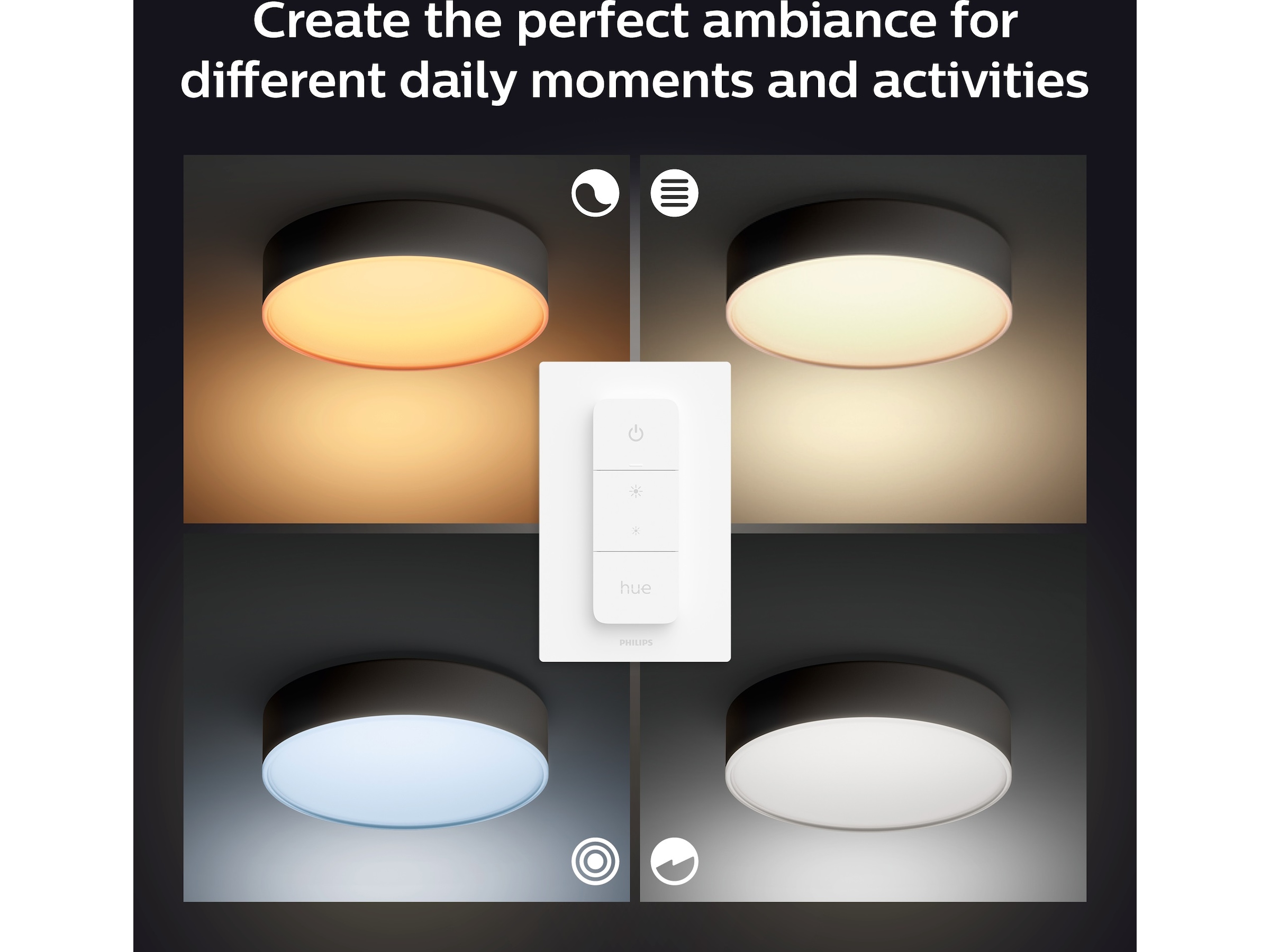 Philips Hue Enrave small taklampa (svart) Taklampa