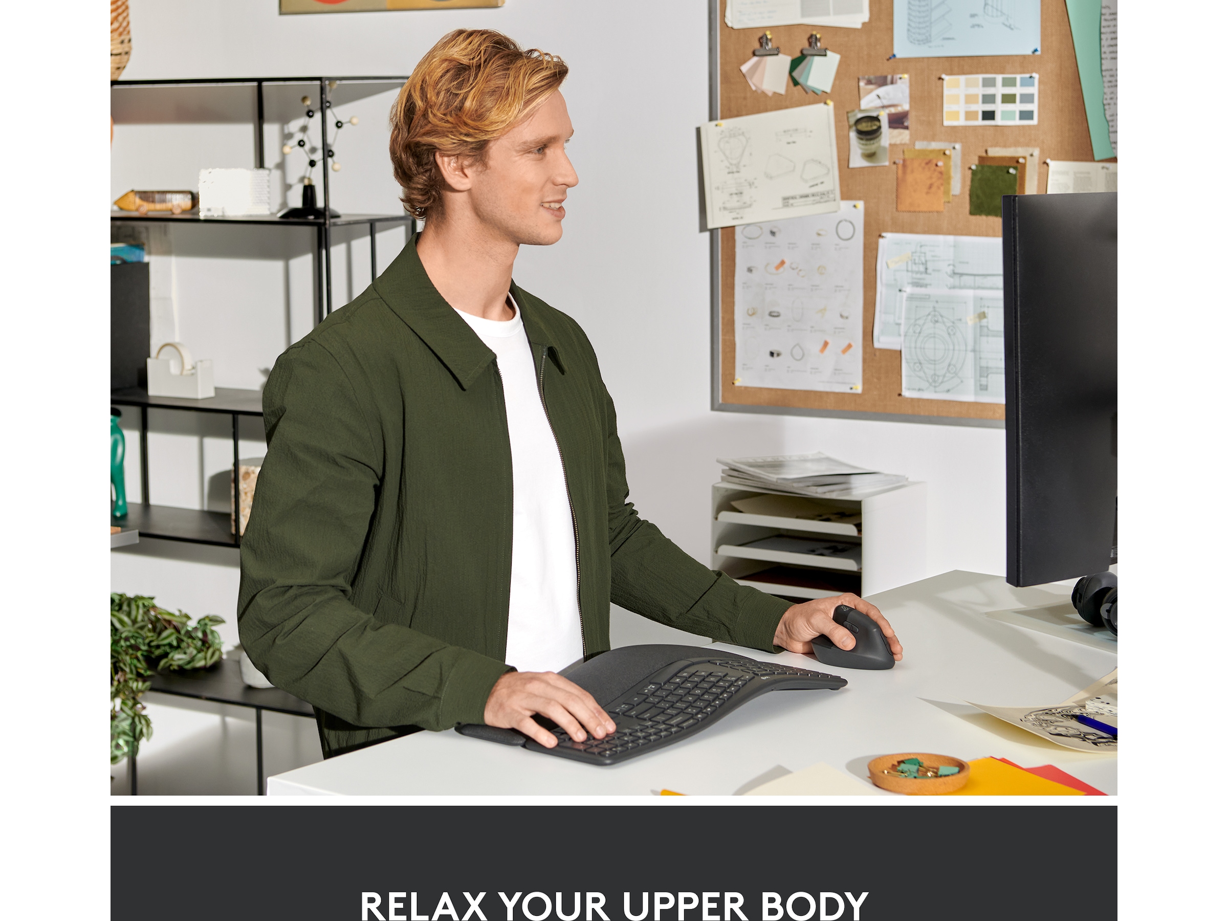 Logitech Lift Vertikal Vänster mus (graphite) Mus