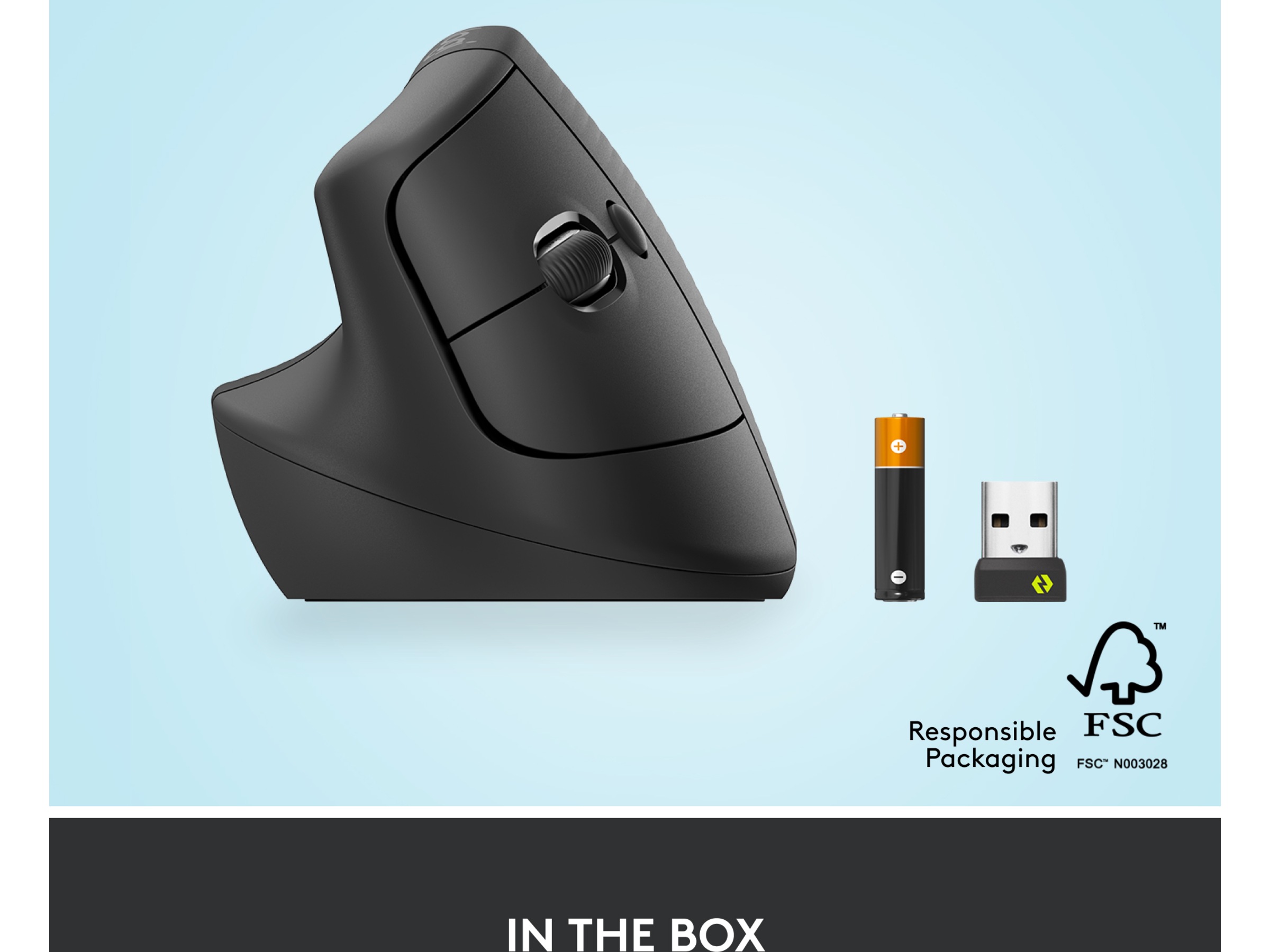 Logitech Lift Vertikal Vänster mus (graphite) Mus