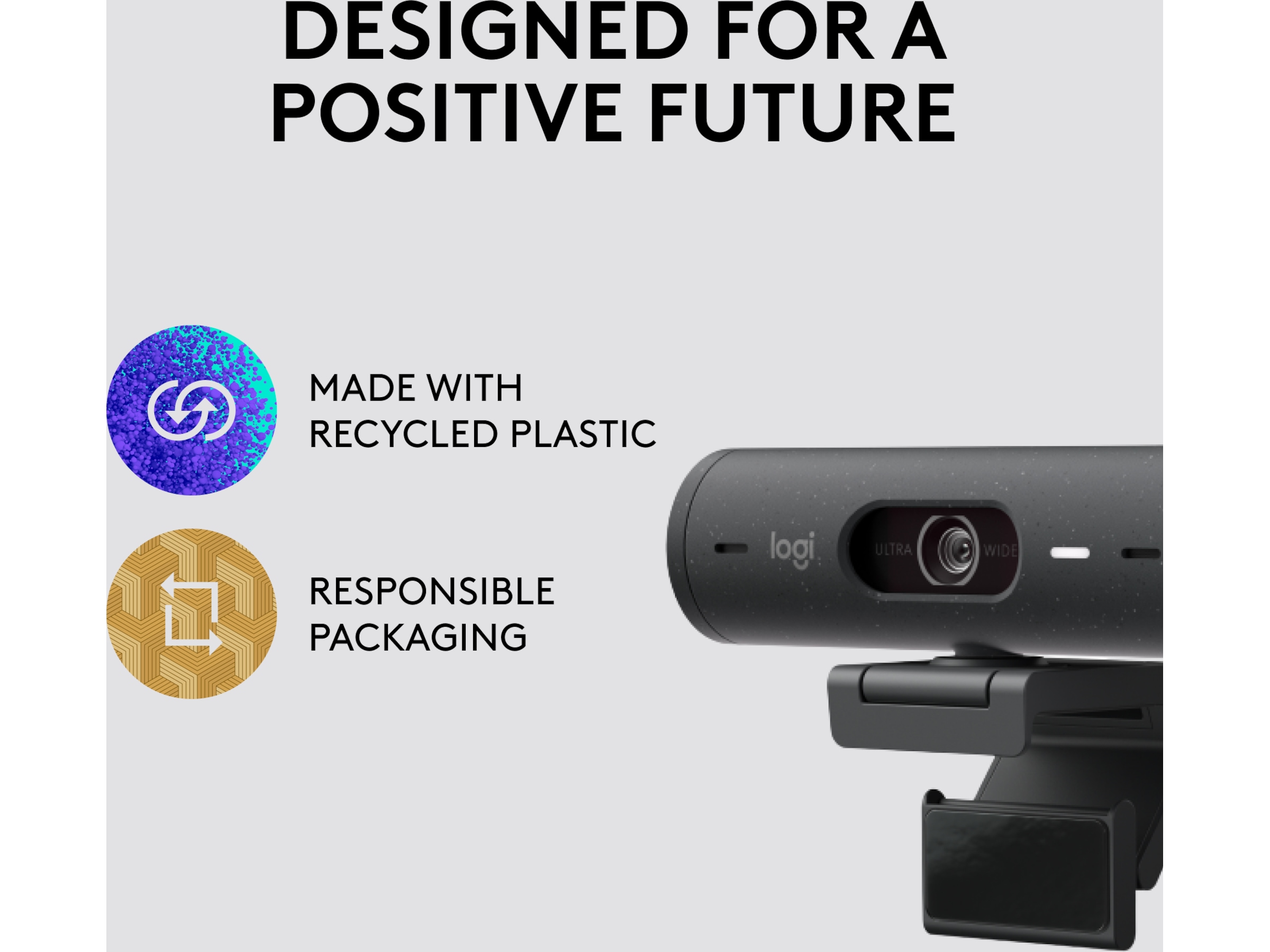 Logitech Brio 500 webbkamera (graphite) Webbkamera