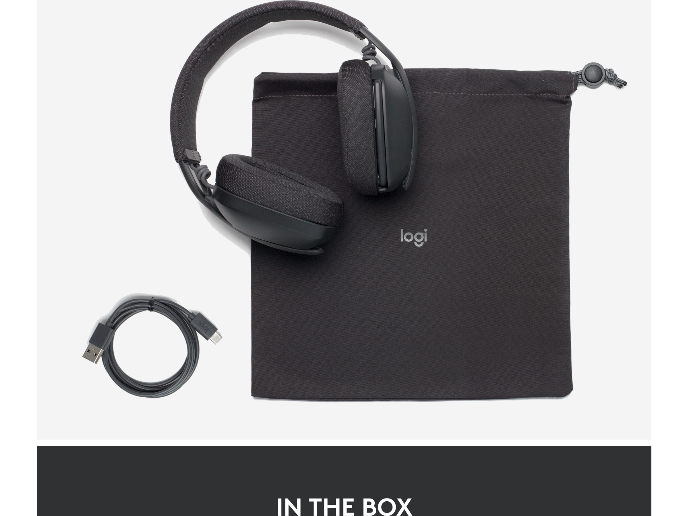 Logitech Zone Vibe 100 trådlös headset (grafit) Hörlurar