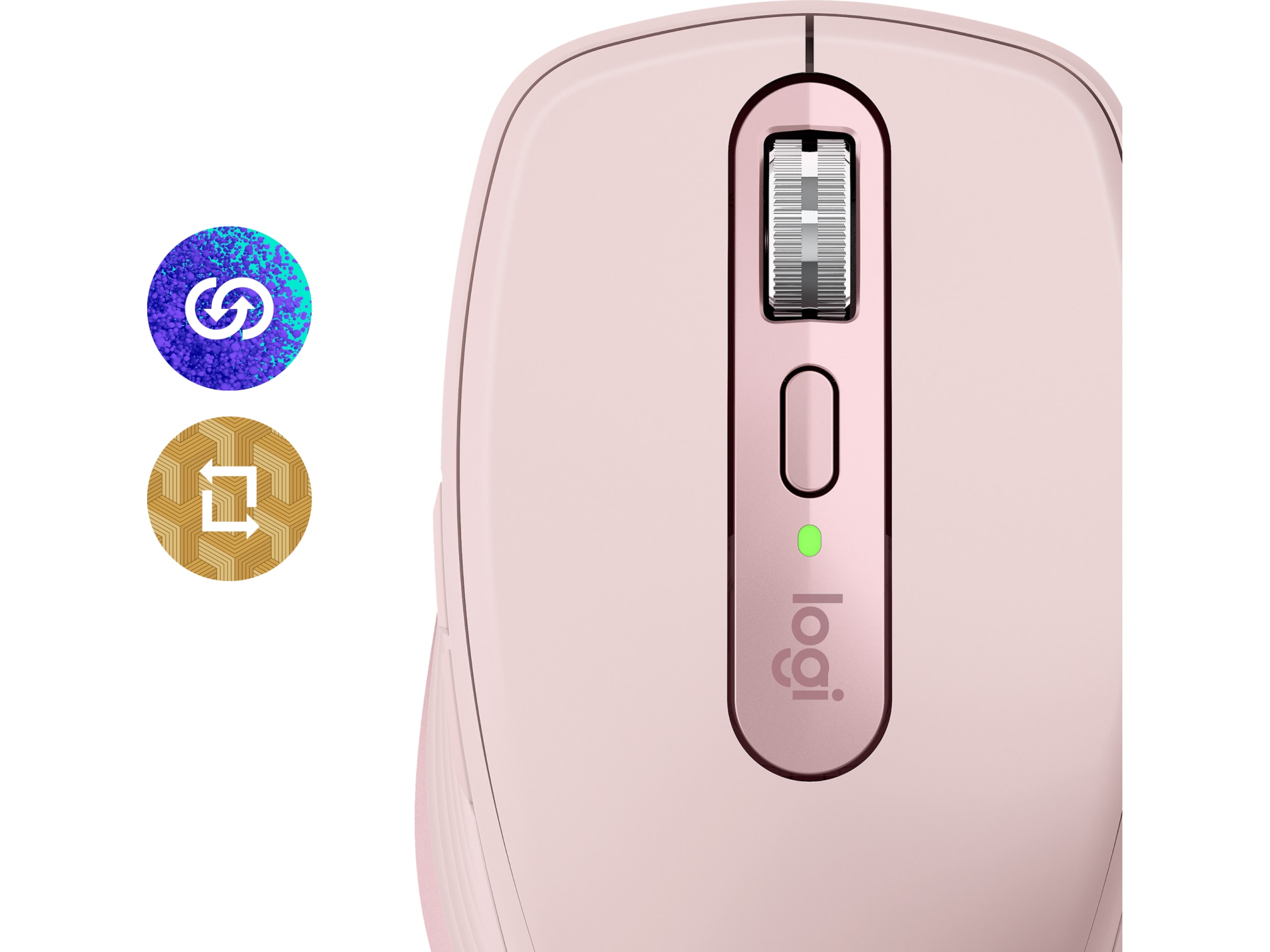 Logitech MX Anywhere 3S trådlös mus (rosa) Mus