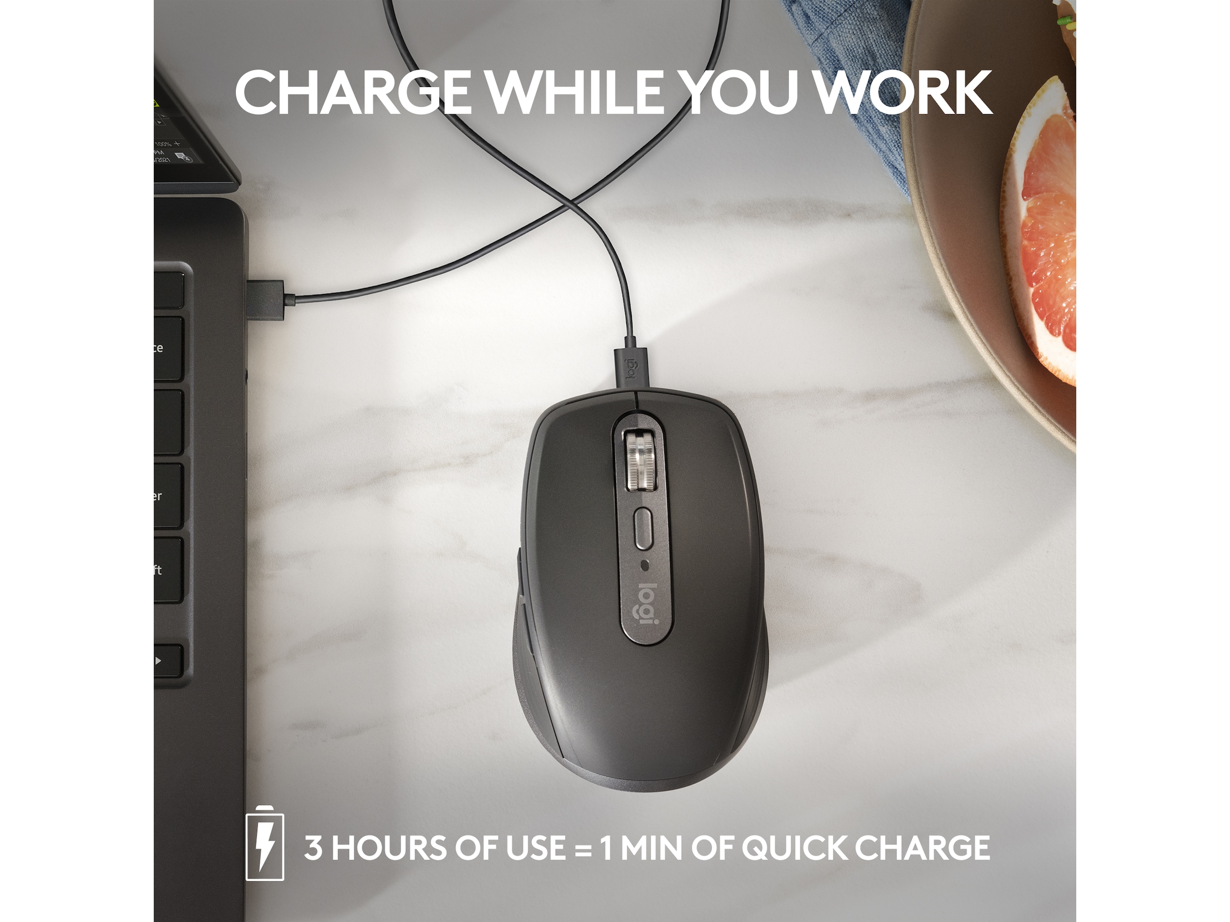 Logitech MX Anywhere 3S trådlös mus (pale grey) Mus