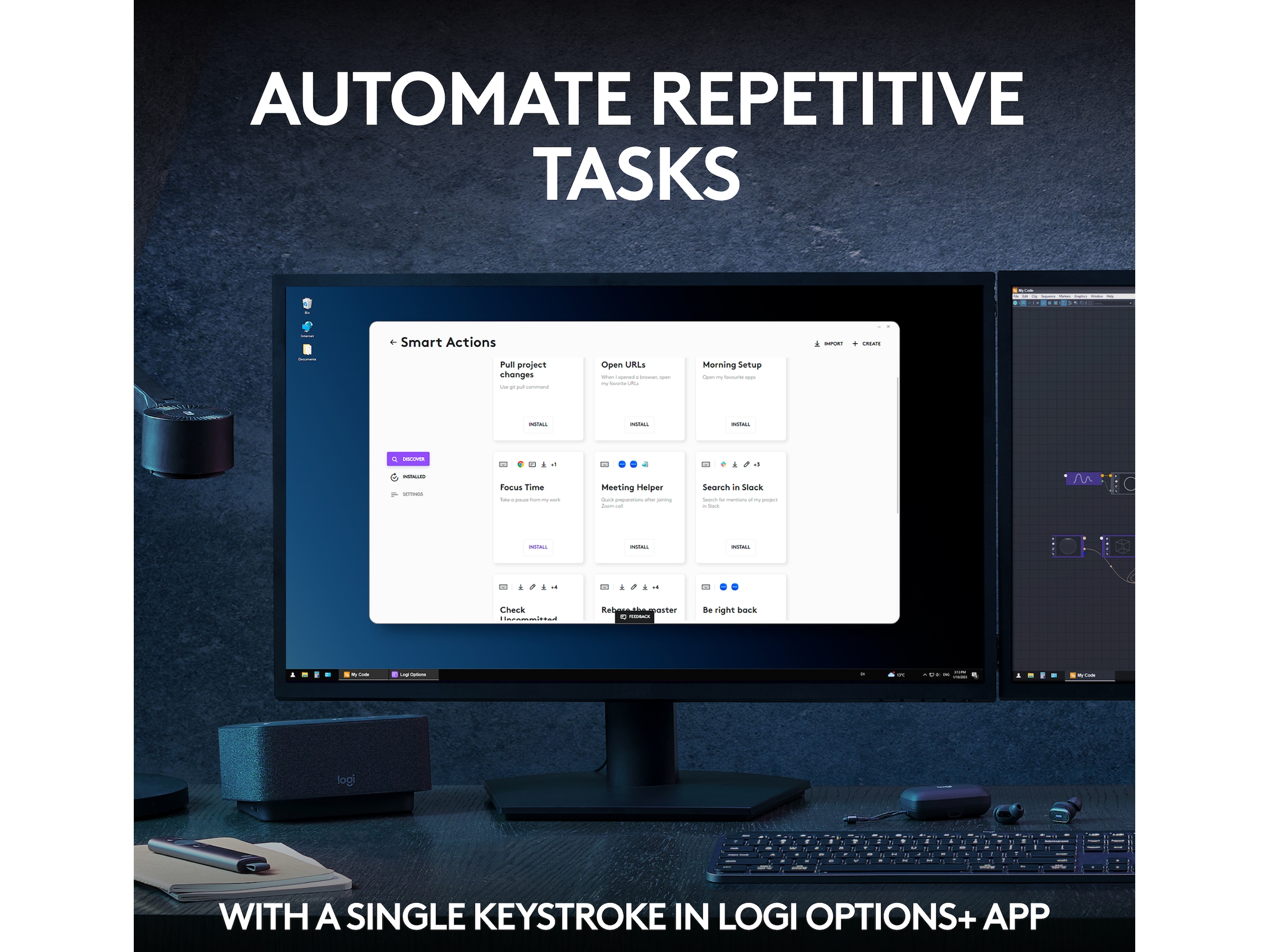Logitech MX Keys S trådlöst tangentbord (pale grey) Tangentbord