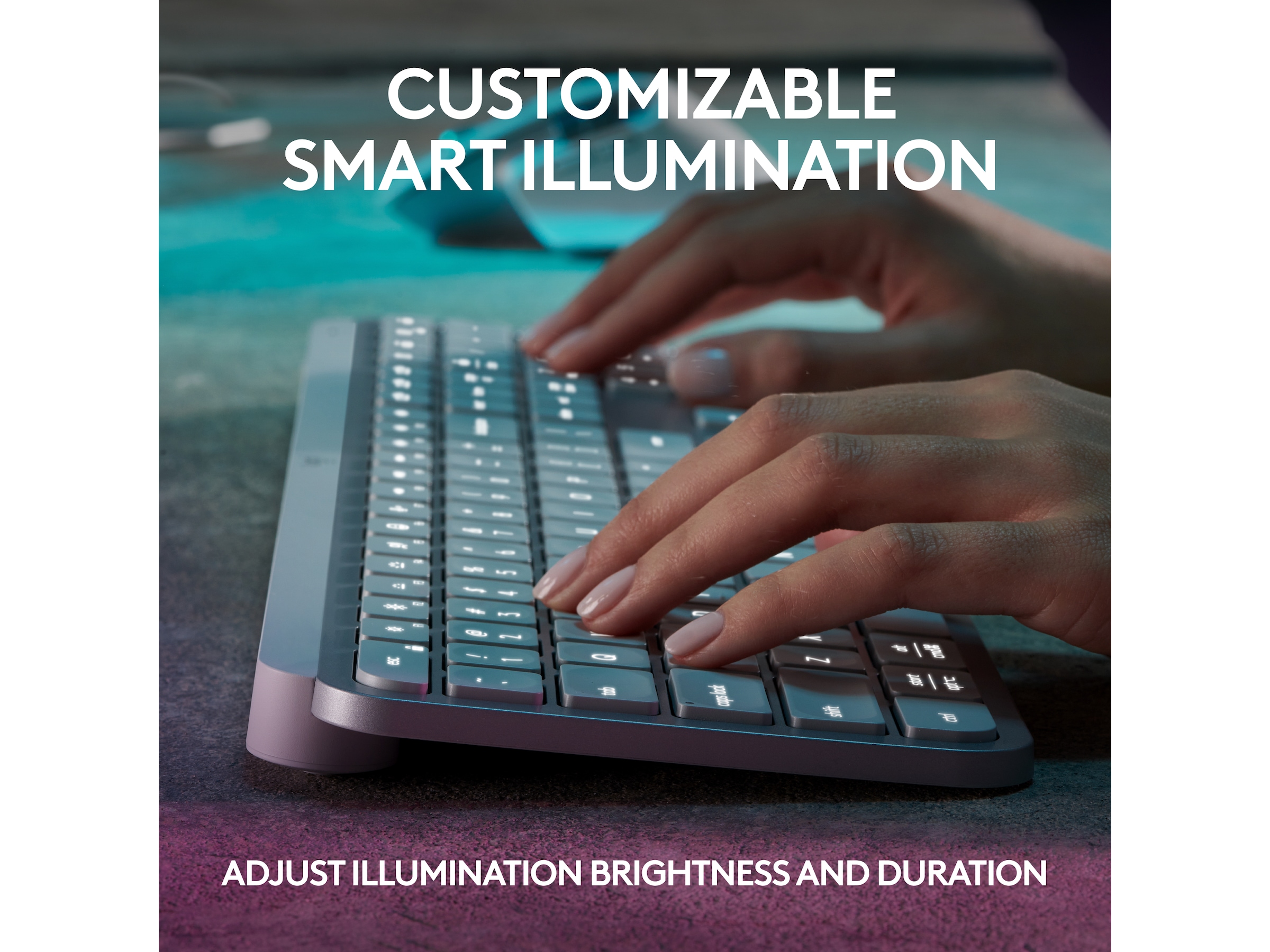 Logitech MX Keys S trådlöst tangentbord (pale grey) Tangentbord