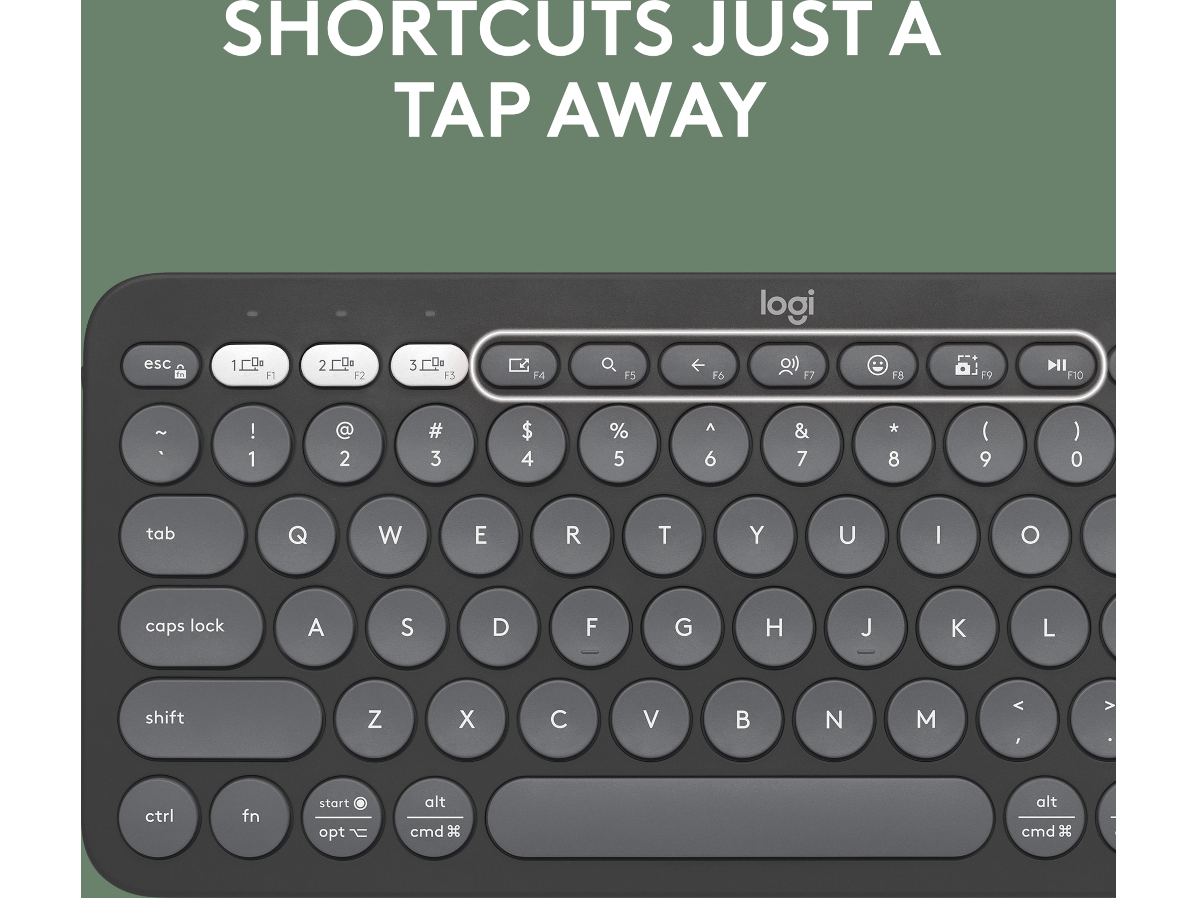 Pebble Keys 2 K380s (svart) Tangentbord