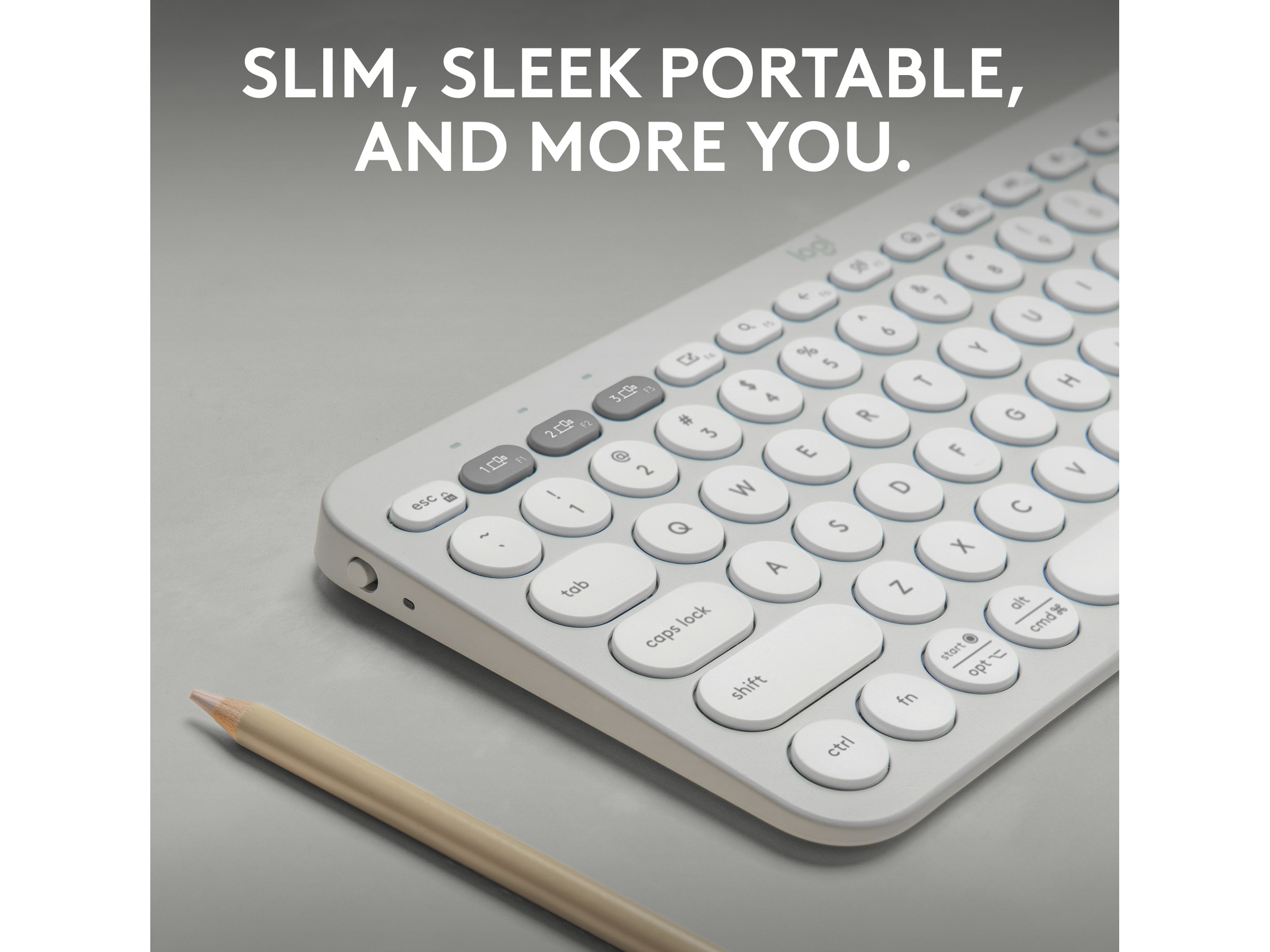 Pebble Keys 2 K380s (vit) Tangentbord