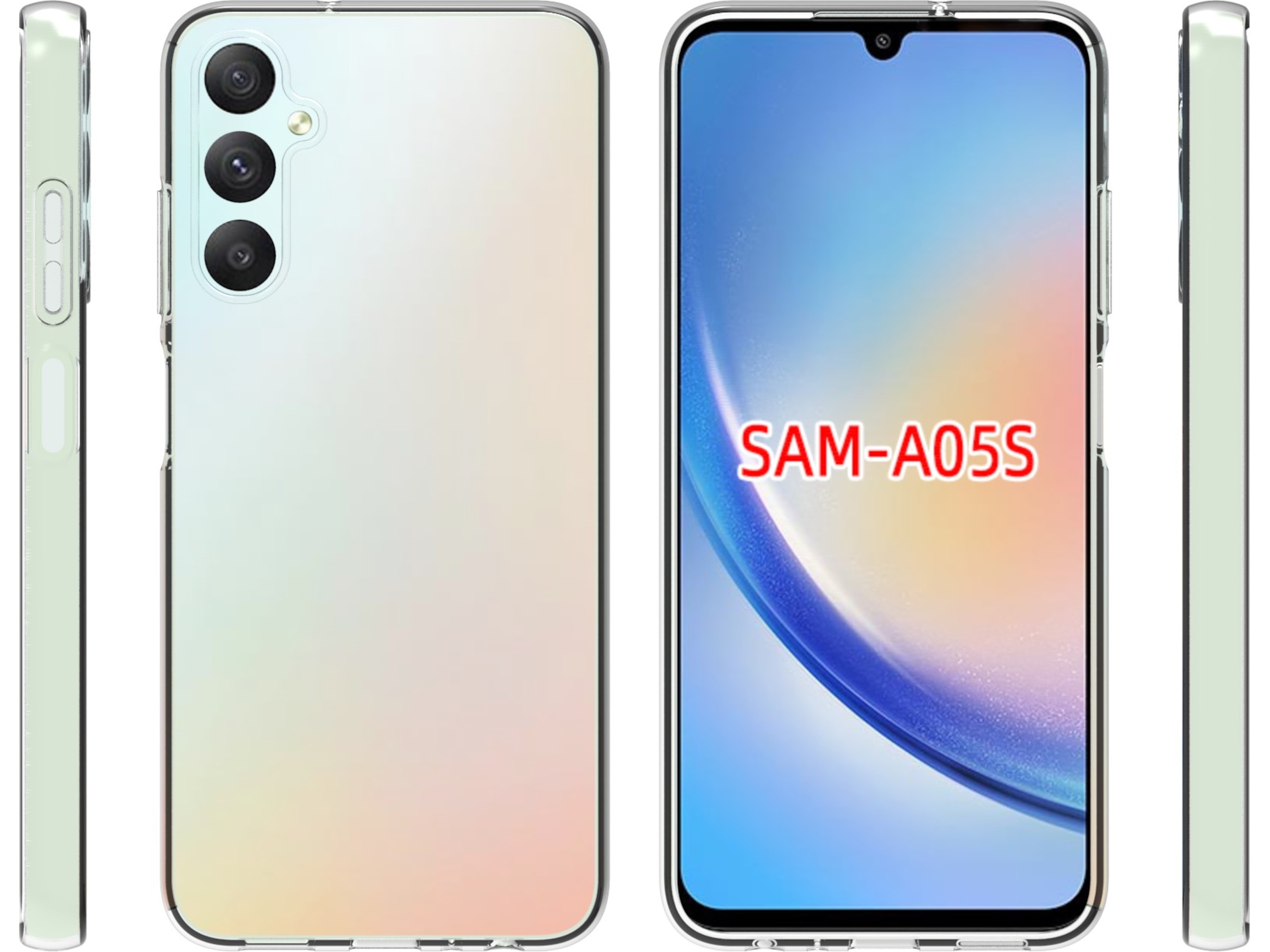 iiglo Galaxy A05S Silikonskydd (transparent) Mobilskal