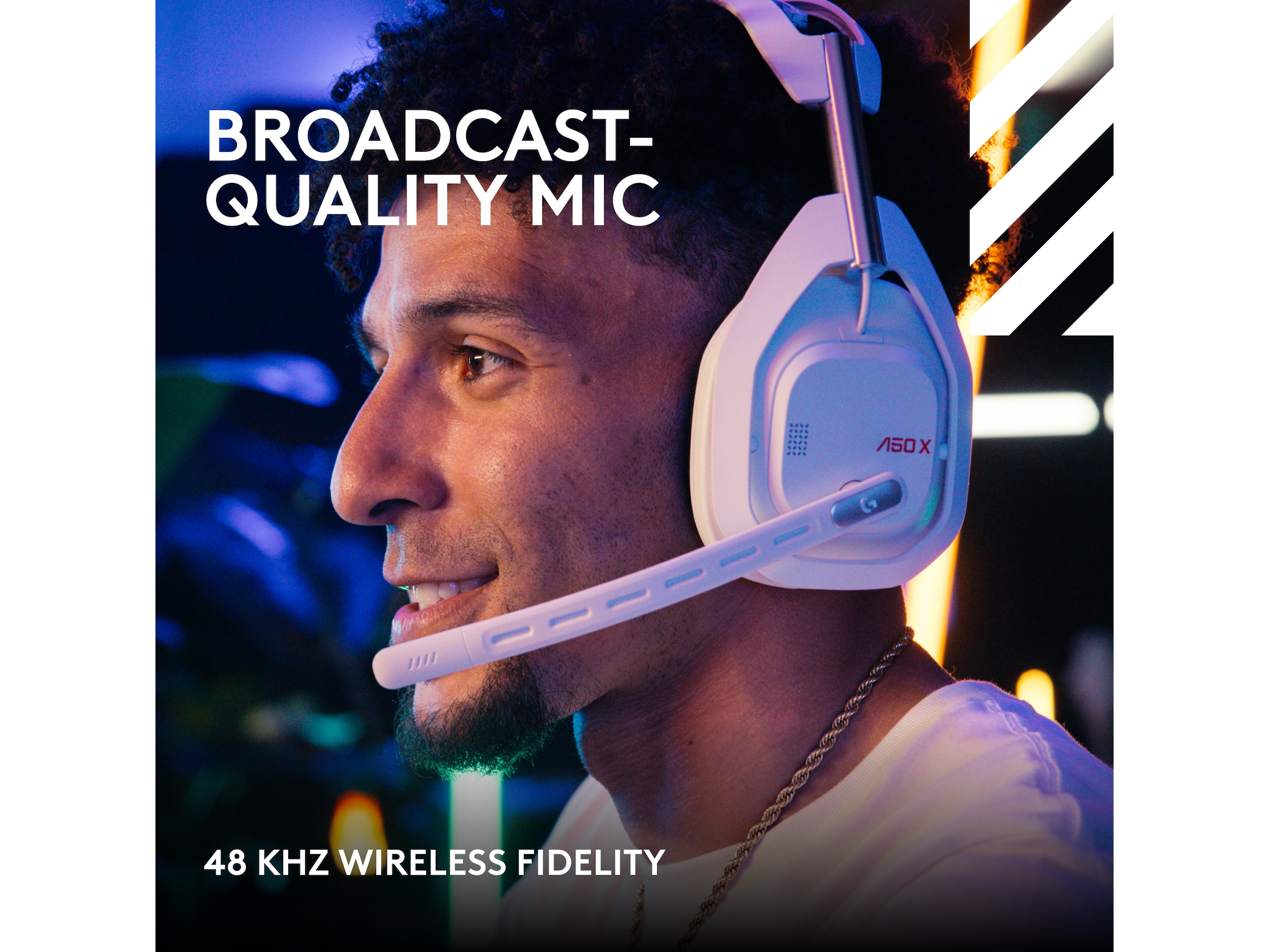 Astro A50 X LIGHTSPEED Trådlöst Gaming headset + batteriladdare (vit) Gamingheadset