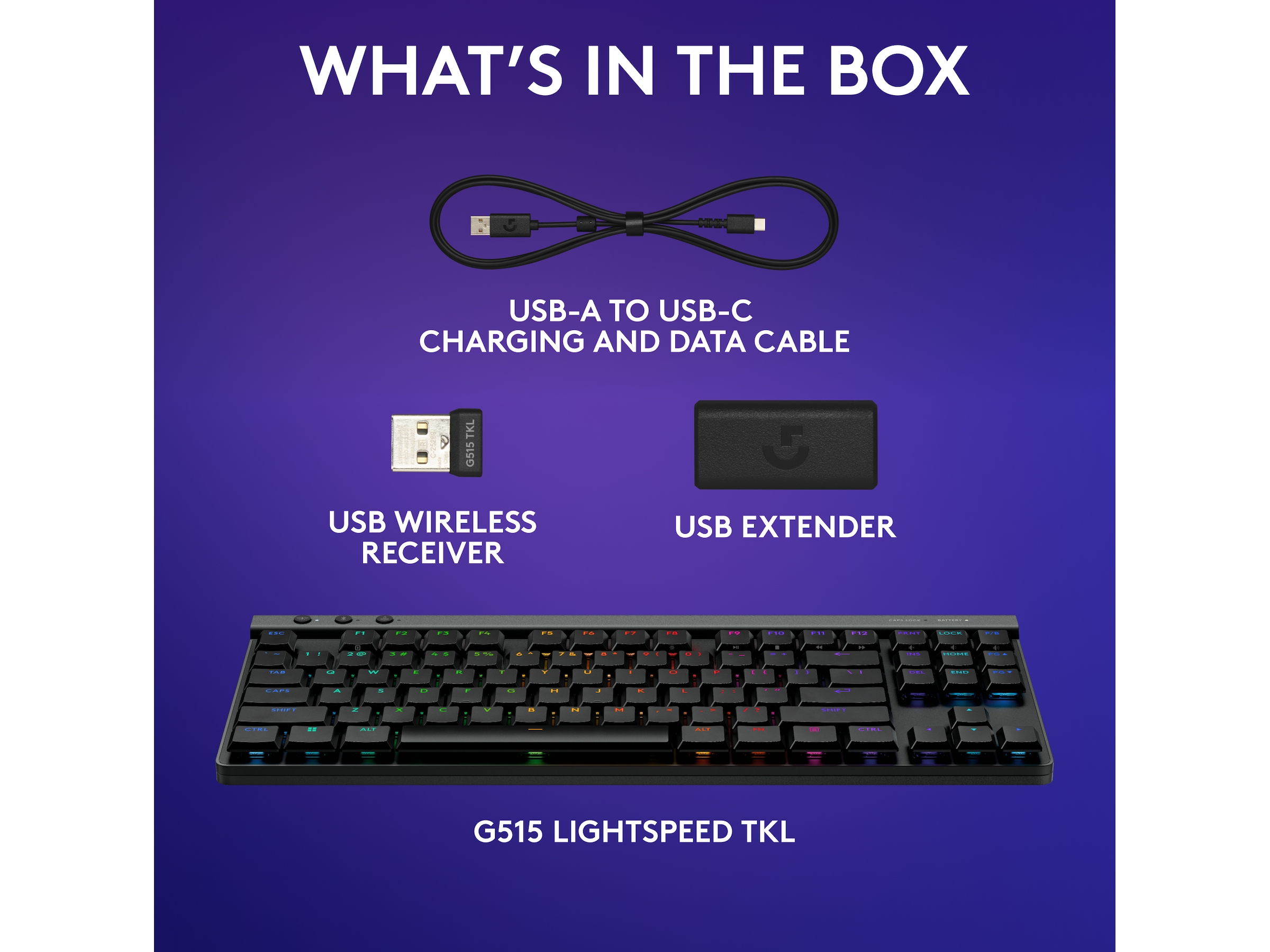 Logitech G G515 Lightspeed Gamingtangentbord (svart) Gamingtangentbord