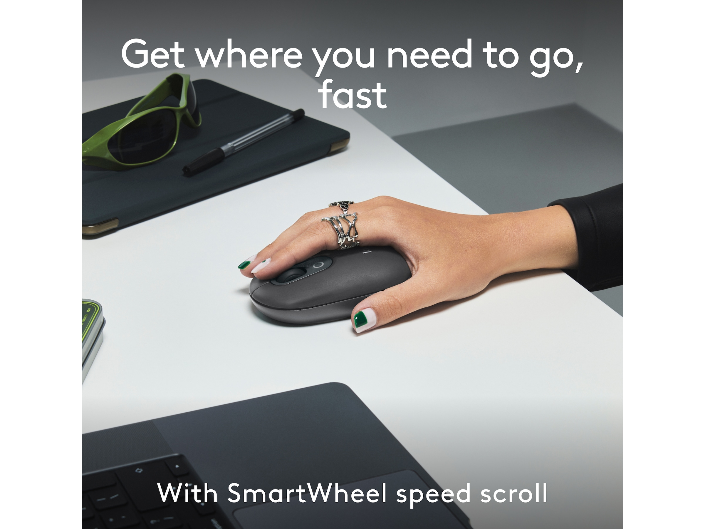 Logitech POP Icon Combo trådlös mus och tangentbord (graphite) Mus & tangentbord -combo-paket