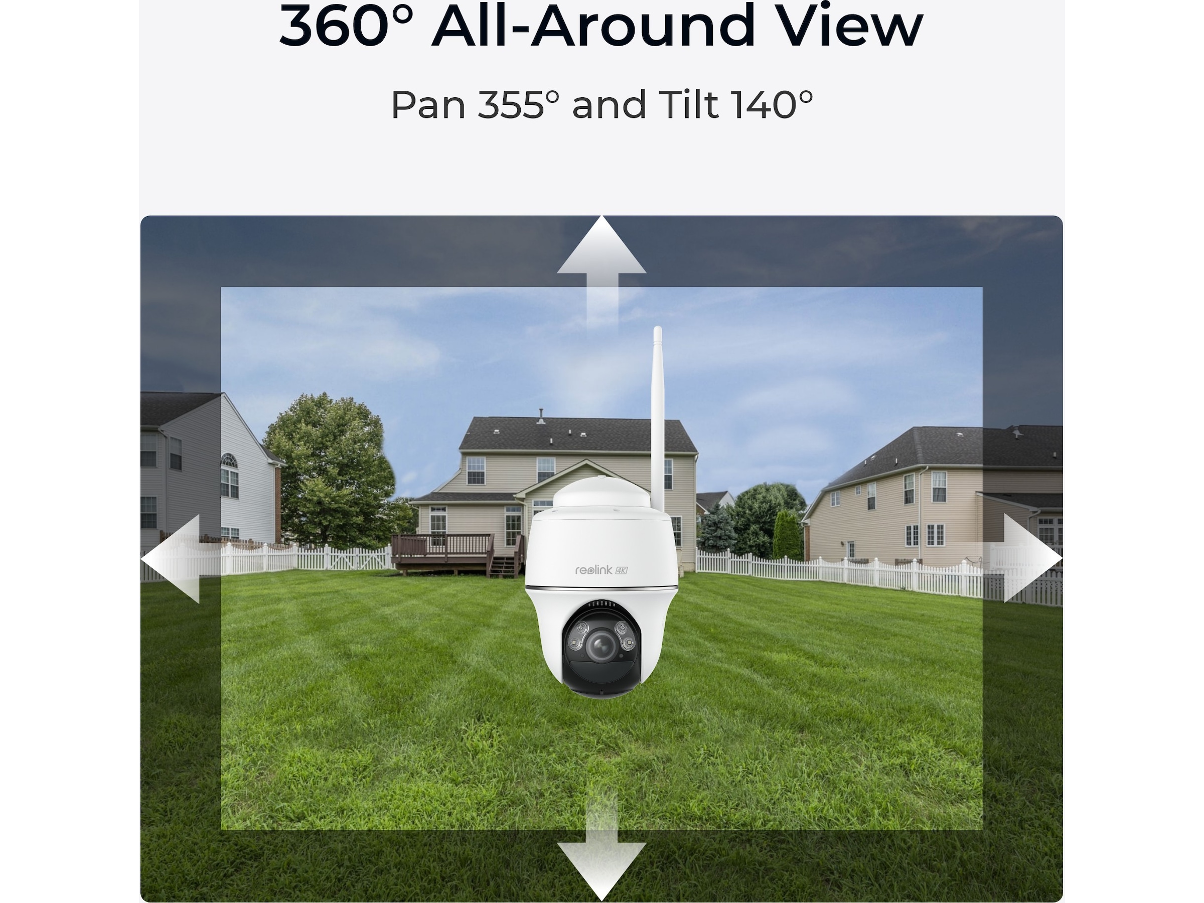 Reolink Argus PT Ultra 4K wireless övervakningskamera utomhus Övervakningskamera