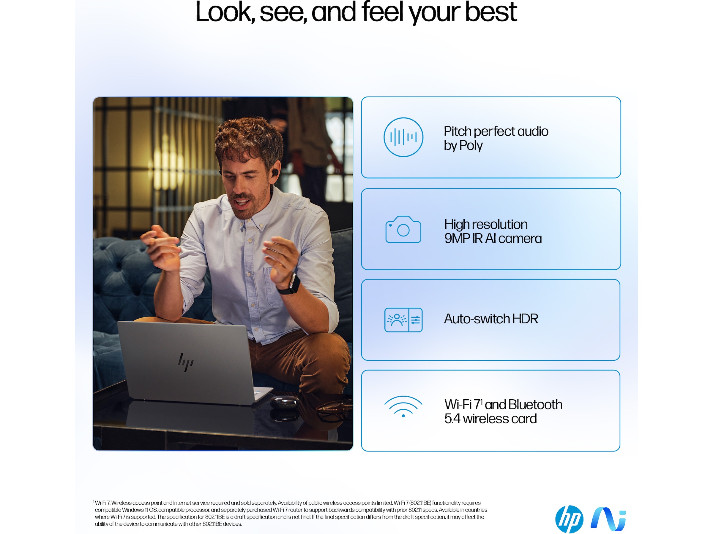HP OmniBook Ultra Laptop 14-fd0031no 14" 2.2K Touch  AMD Ryzen™ AI 9 365 Processor med Radeon™ Graphics Datorer - Bärbara / laptop