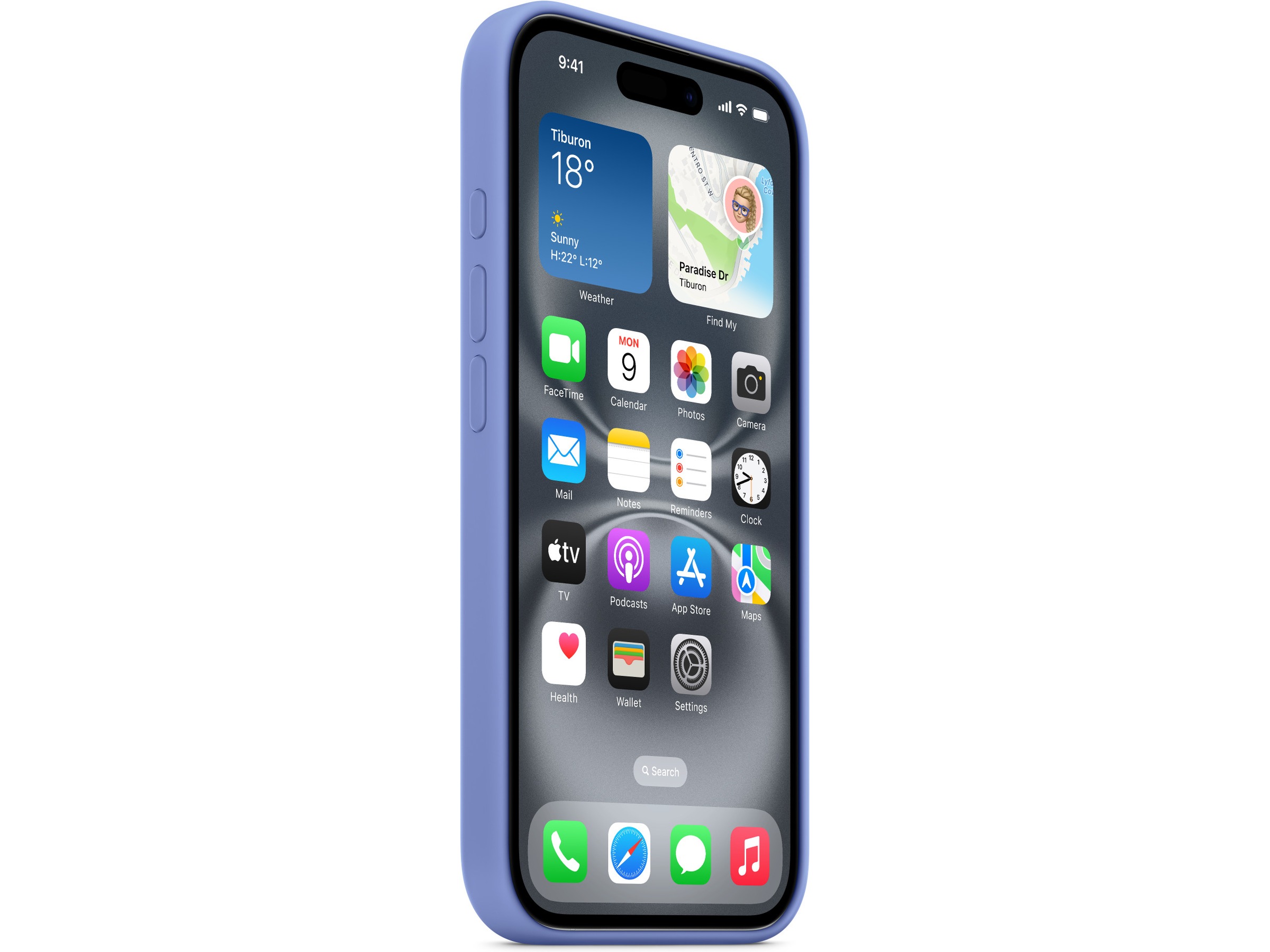 Apple iPhone 16 Silikonskal (blåviolett) Mobilskal