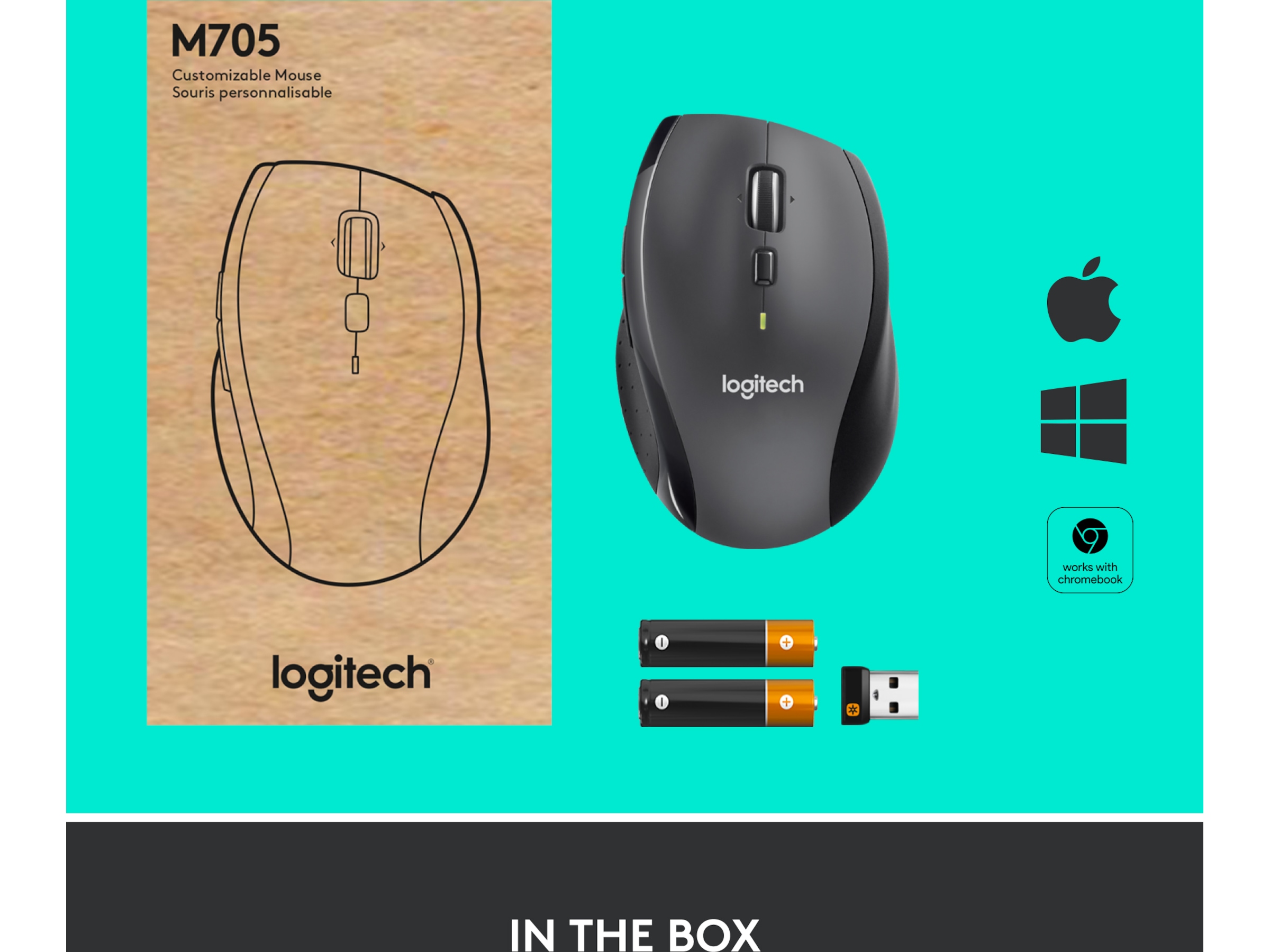 Logitech M705 Trådlös Mus Mus
