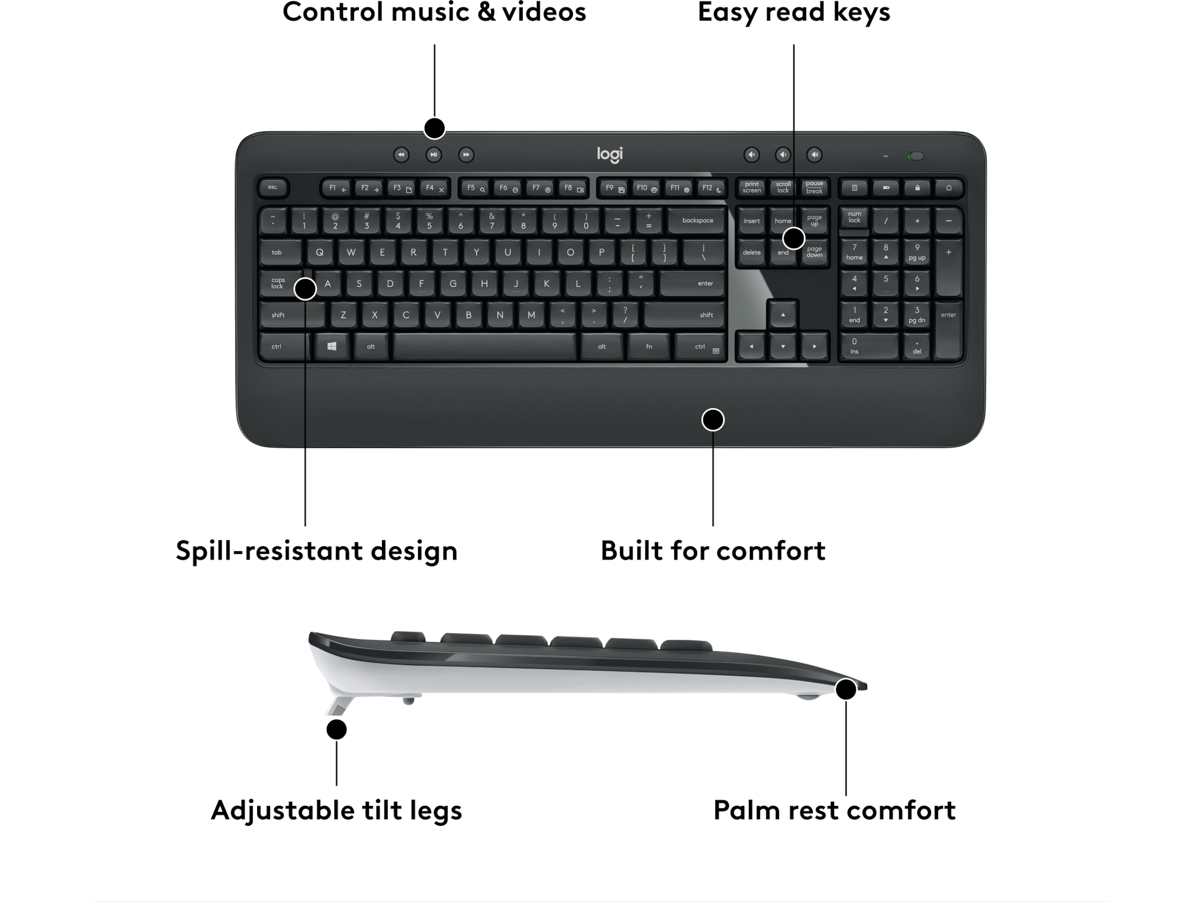 Logitech MK540 Advanced Combo Trådlös Mus & tangentbord -combo-paket