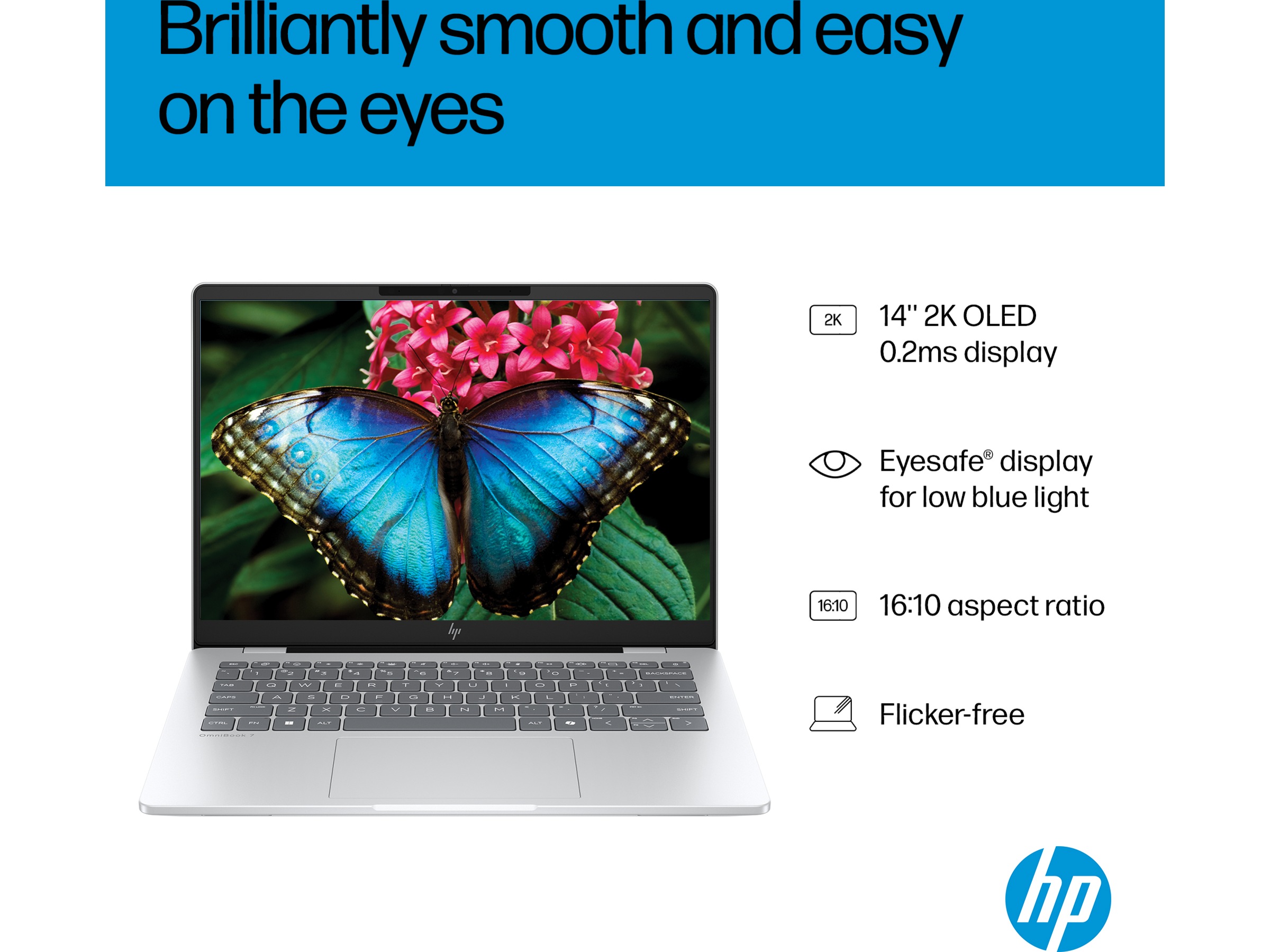 HP OmniBook 7 AI 14-fr0071no 14" 2K OLED Copilot+ PC Datorer - Bärbara / laptop