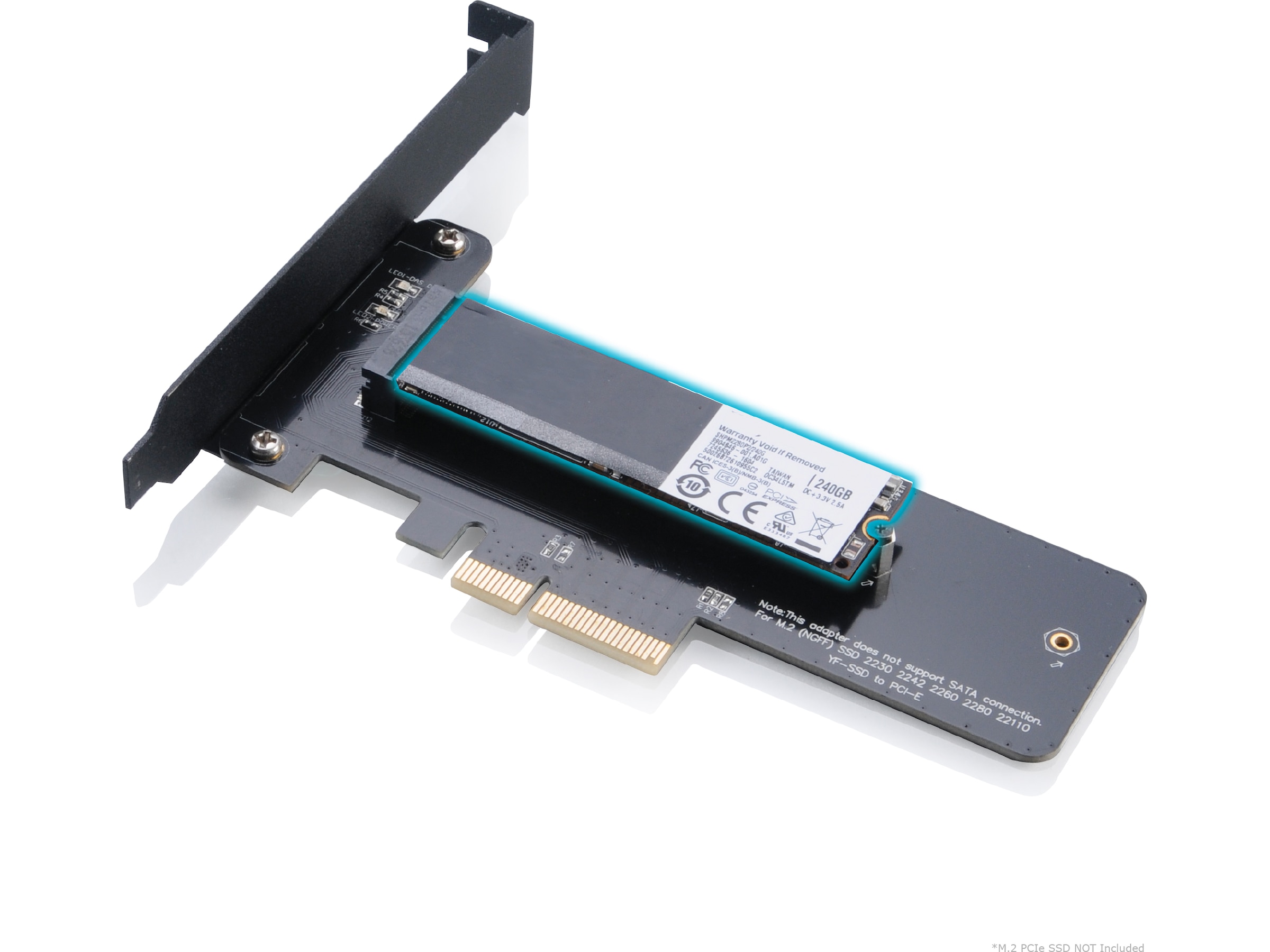 Akasa M.2 SSD to PCIe adapter card Tillbehör