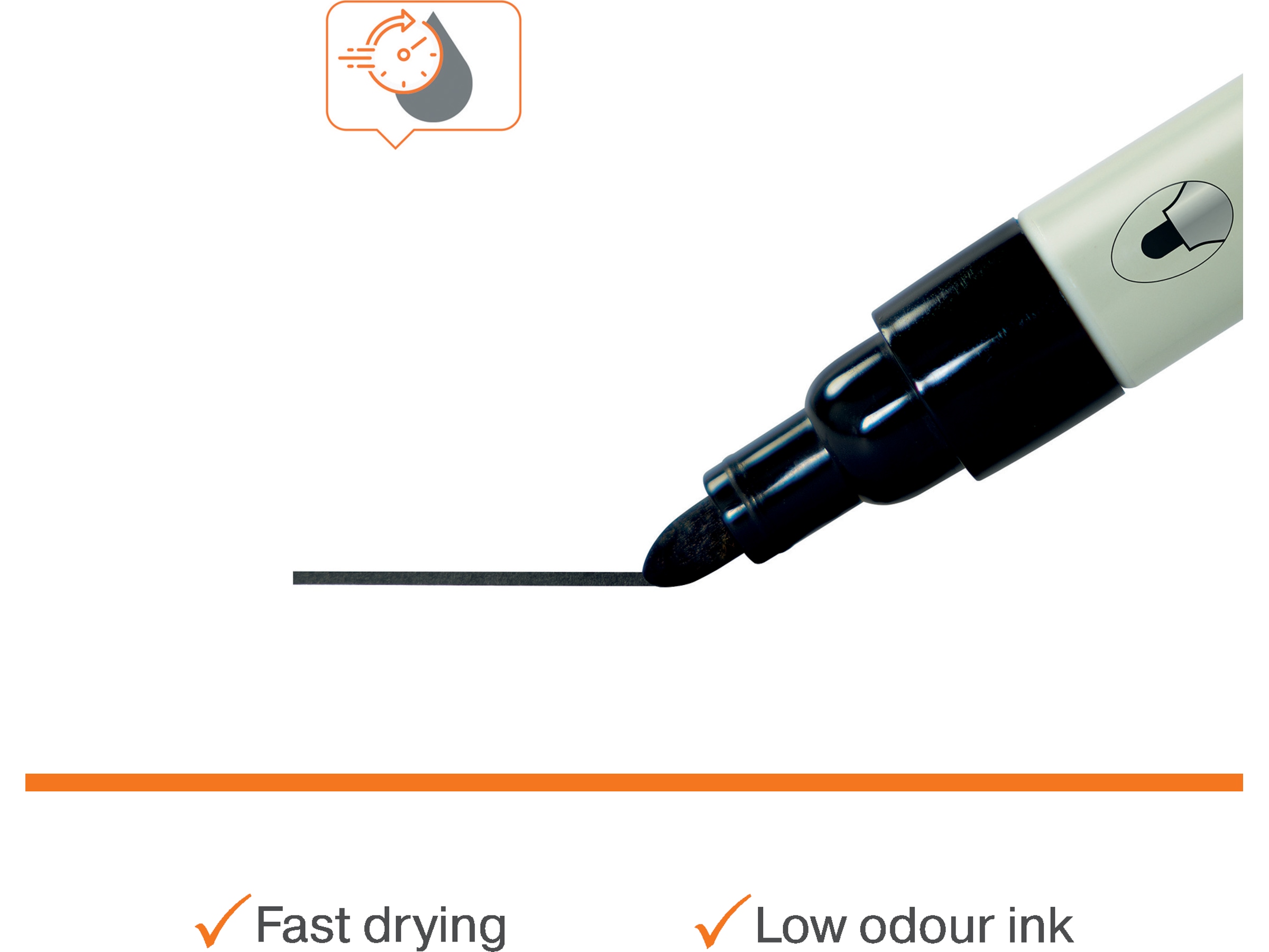 Nobo whiteboardpennor, 4-pack (svart) Whiteboards