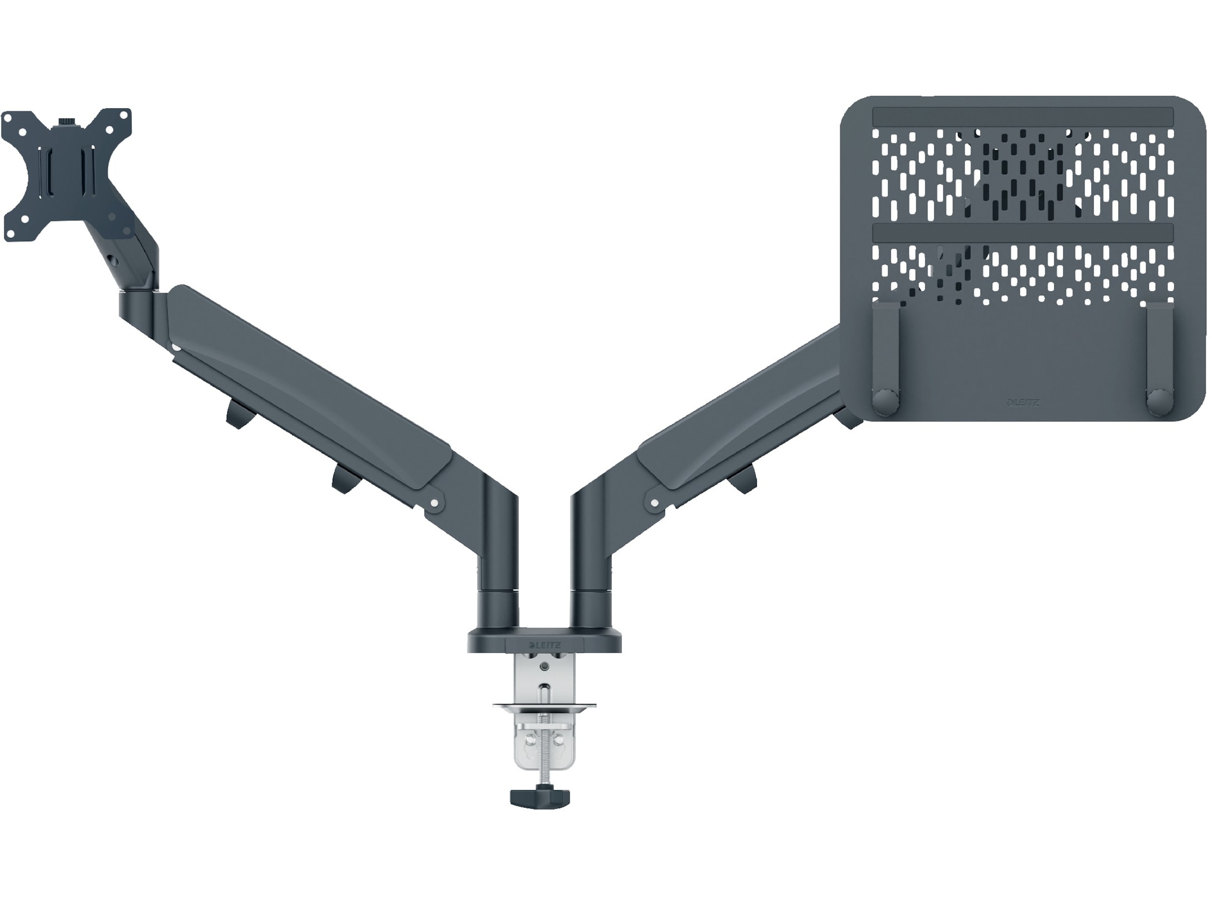 Leitz Ergo Monitorarm & Laptop-Stativ, platsbesparande Bord och väggfäste