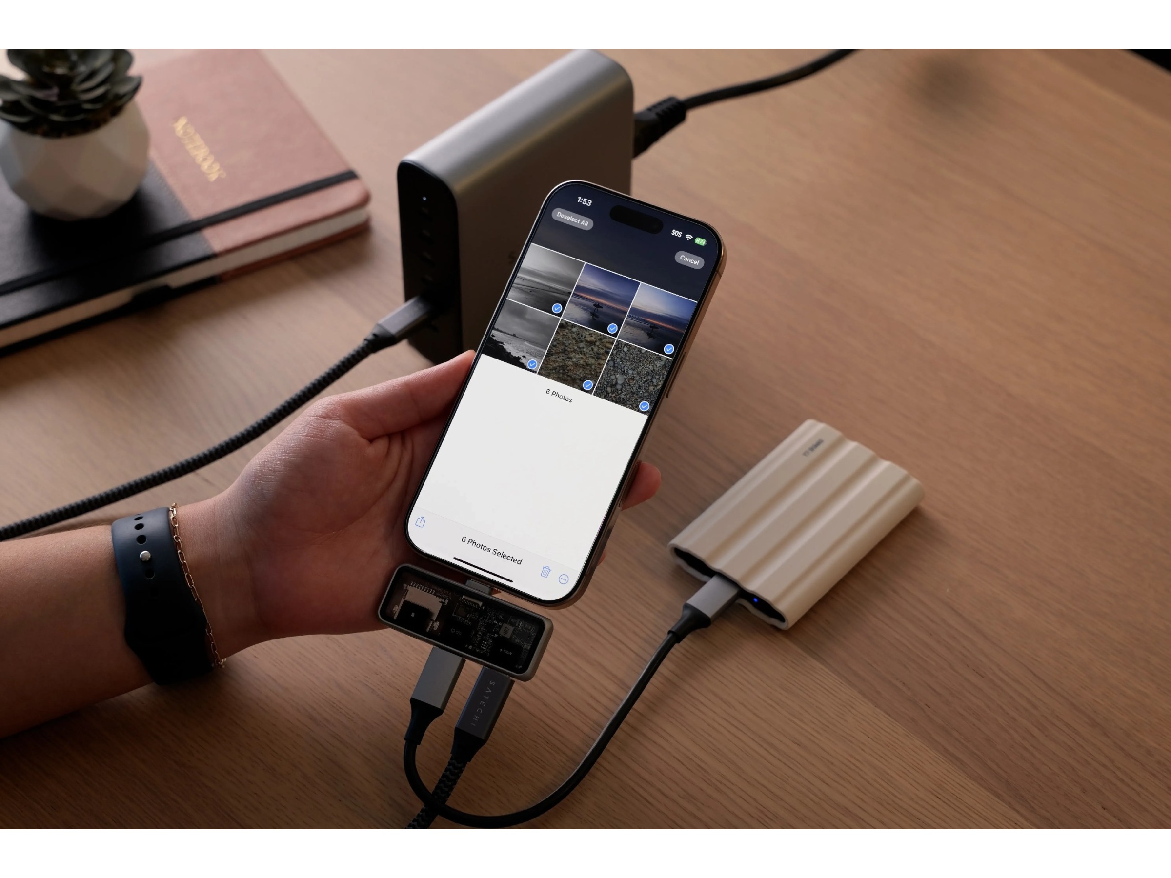 Satechi Mobile XR USB-C Hub (rymdgrå) Dockningsstation och USB-hub