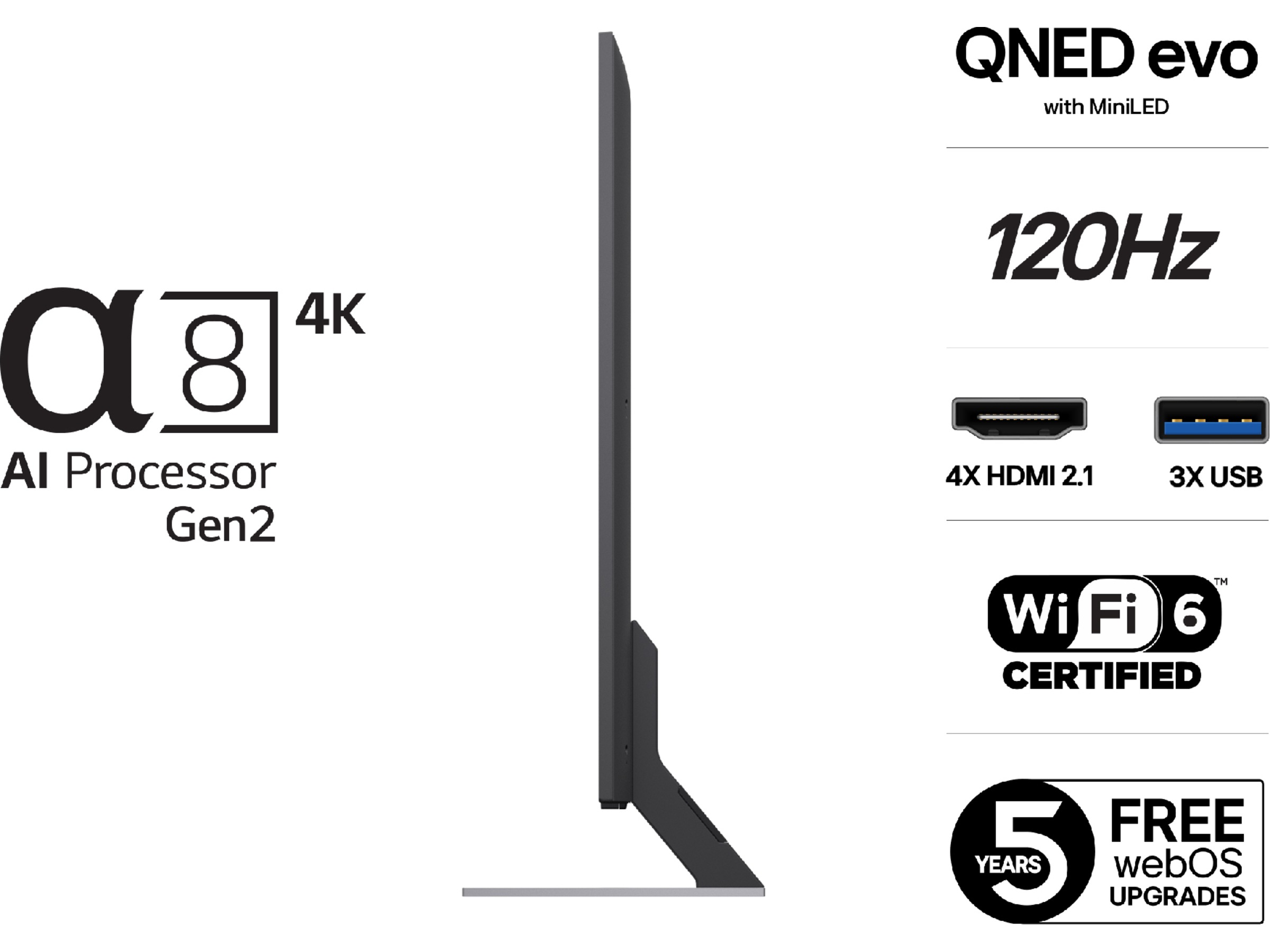 LG 55'' QNED85 evo AI MiniLED 4k Smart TV (2025) 50 - 59 tums TV