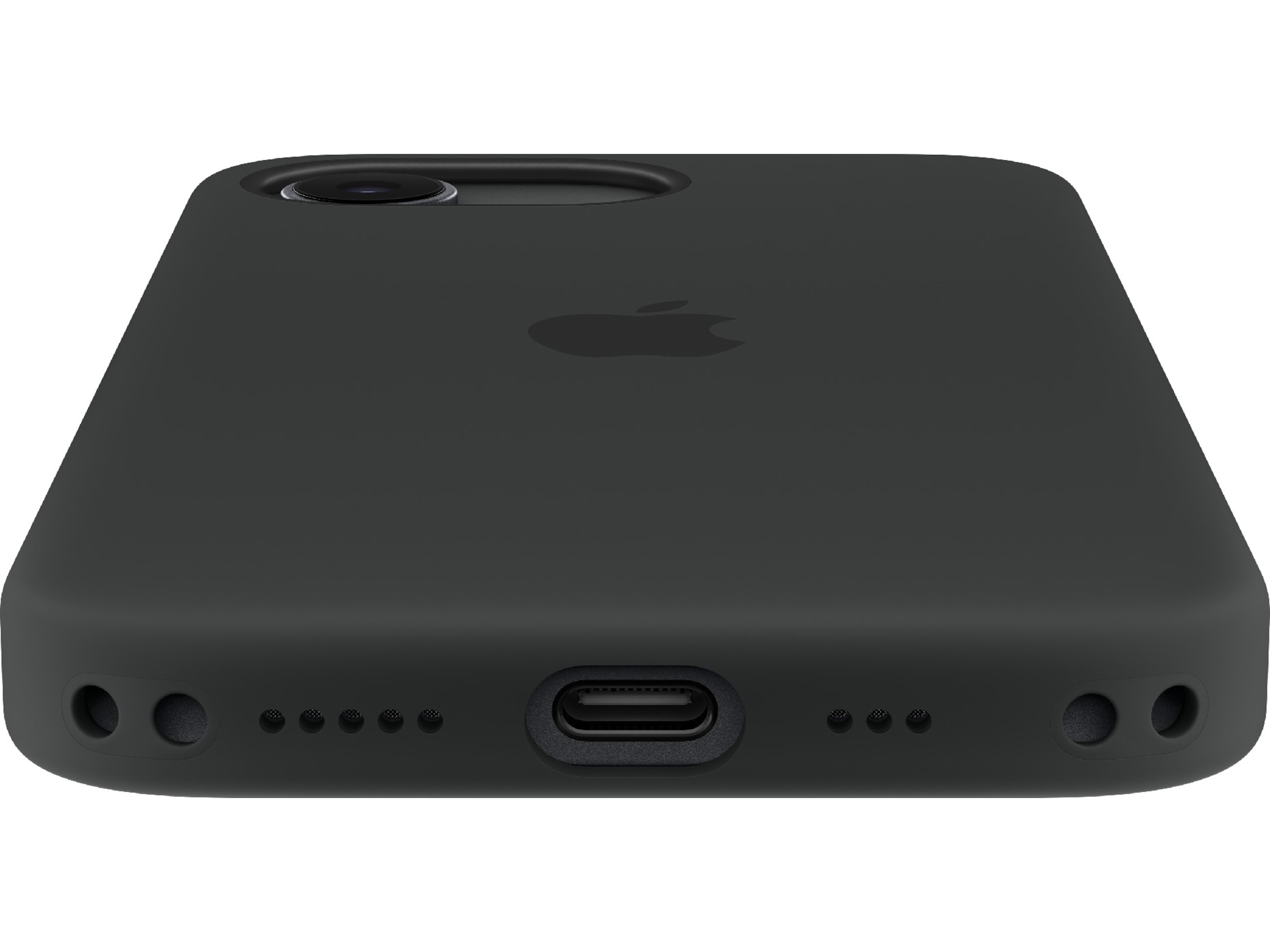 Apple iPhone 17e silikonfodral (svart) Mobilskal